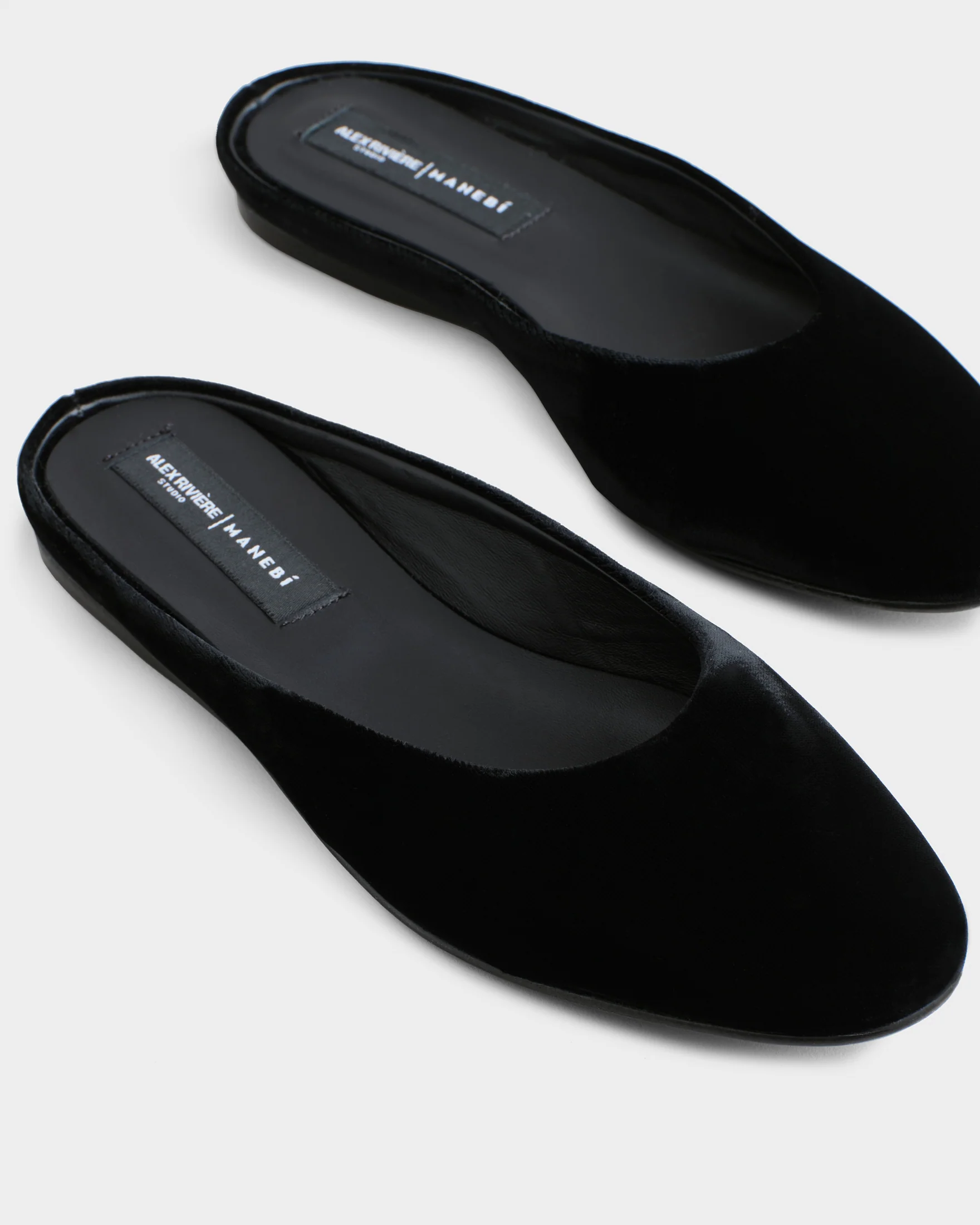 Alex Silk Velvet Mules - M53MK - Alex Rivière Studio X Manebí Black - Image 4