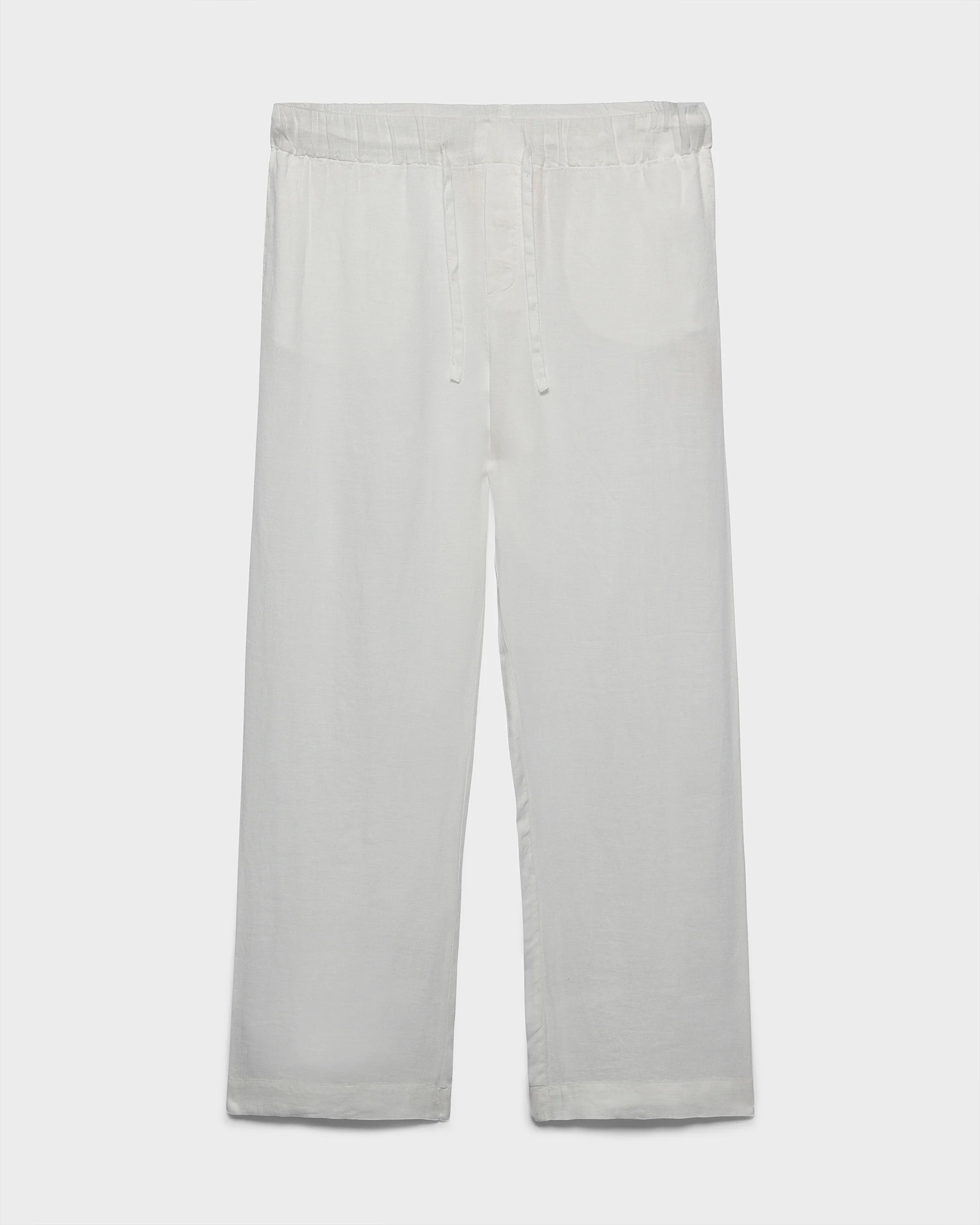 Linen Belem Trousers - L51BM - Shell White - Image 3