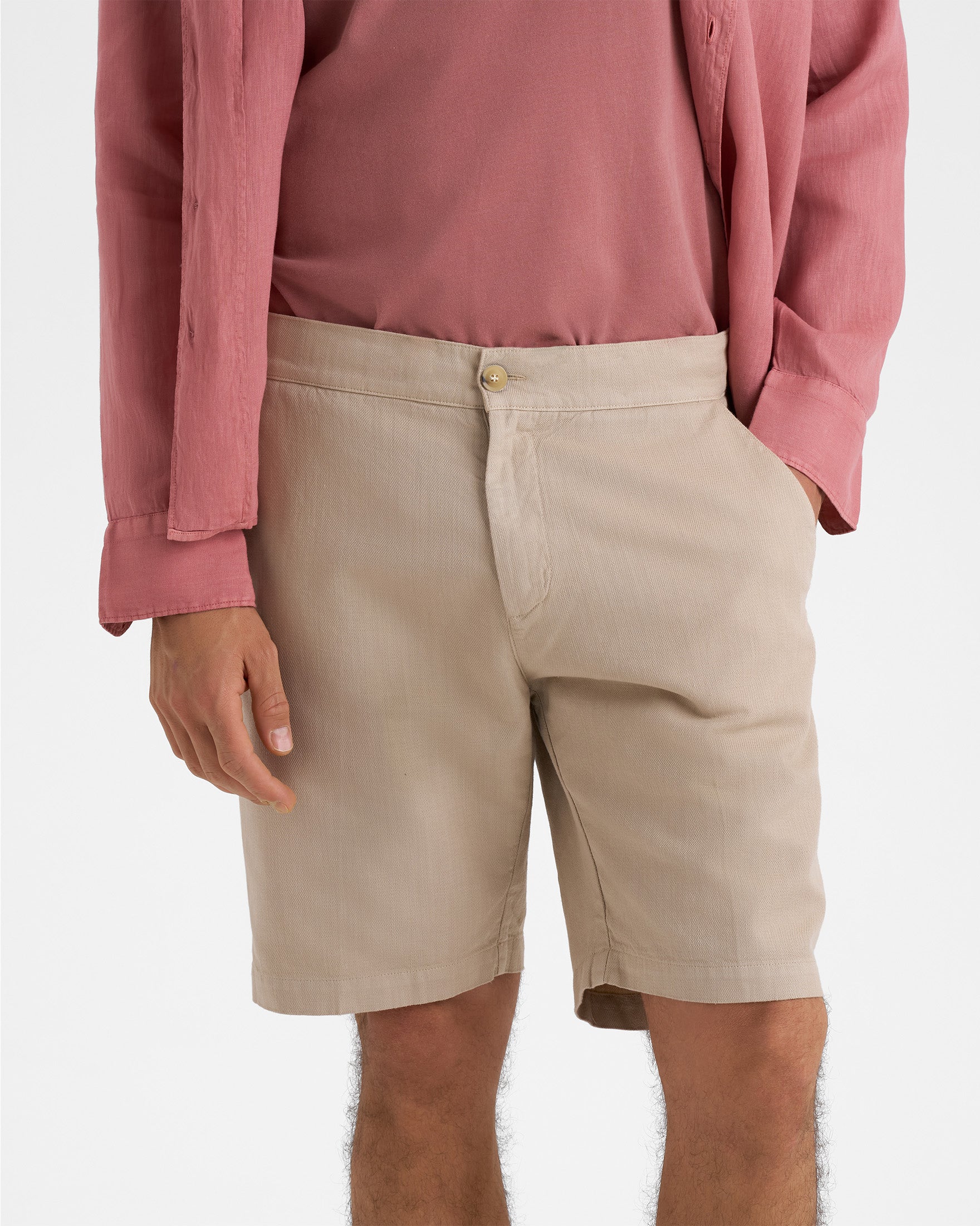 Blend Cotton Gabardine Positano Shorts - F32MP - Sand