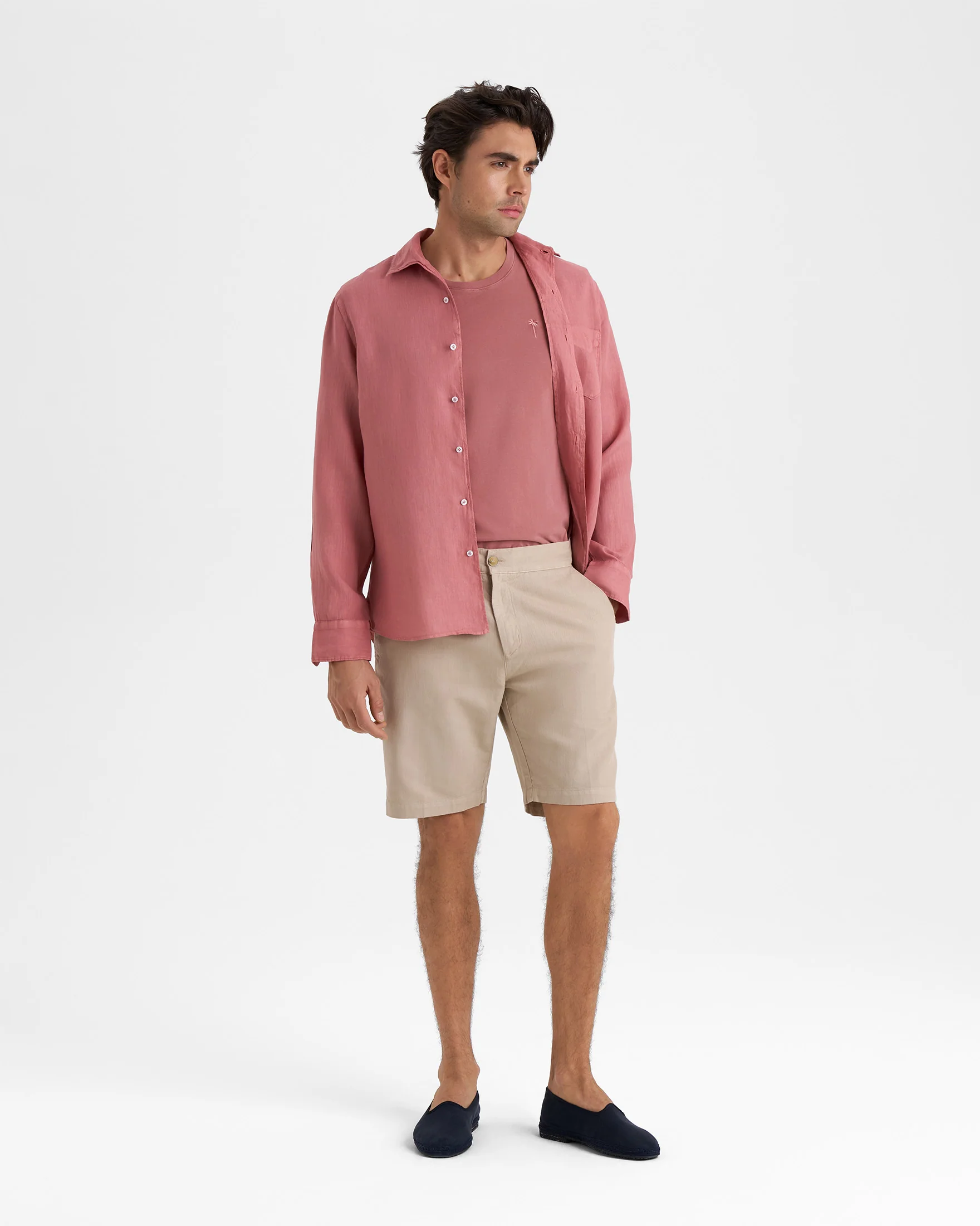 Blend Cotton Gabardine Positano Shorts - F32MP - Sand - Image 2