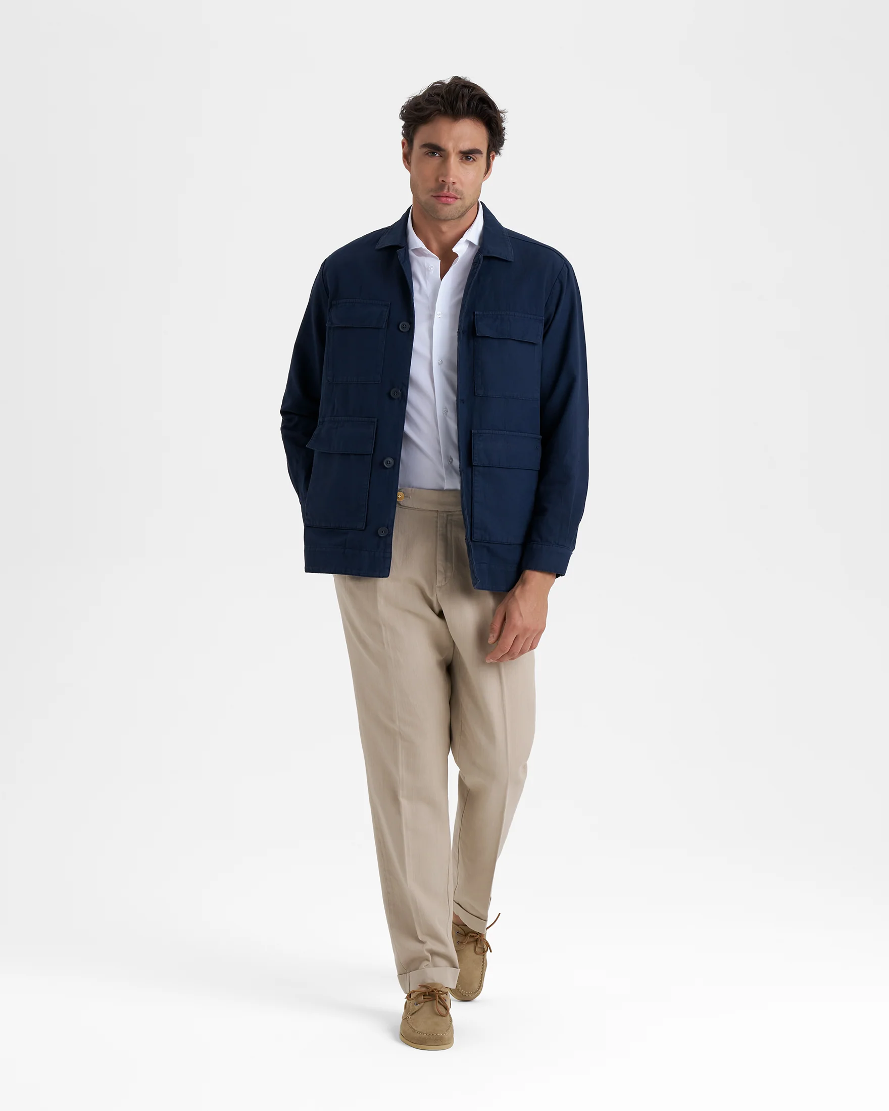 Blend Cotton Gabardine Sorrento Trousers - F32LV - Sand - Image 2