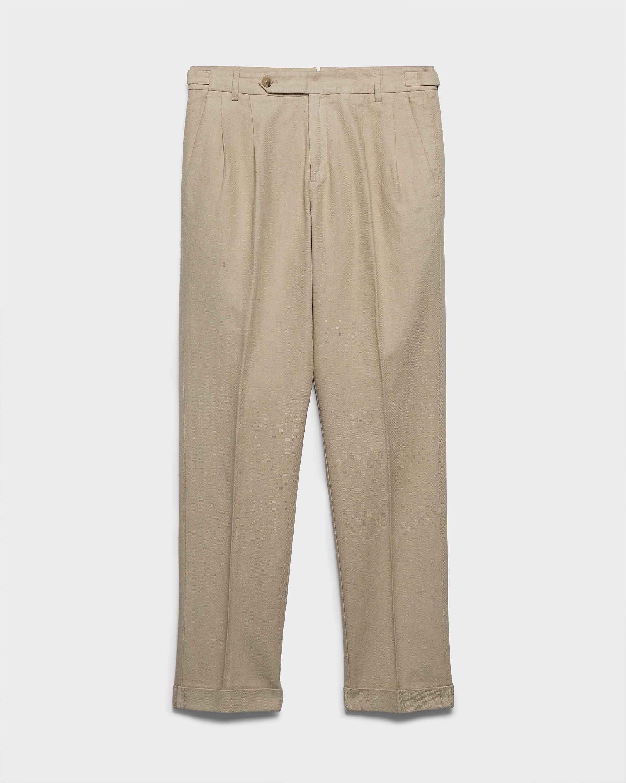 Blend Cotton Gabardine Sorrento Trousers - F32LV - Sand - Image 6