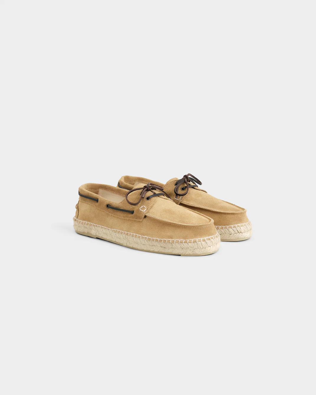 Suede Boat-Shoes Espadrilles - M28K0 - Hamptons Washed Beige - Image 3