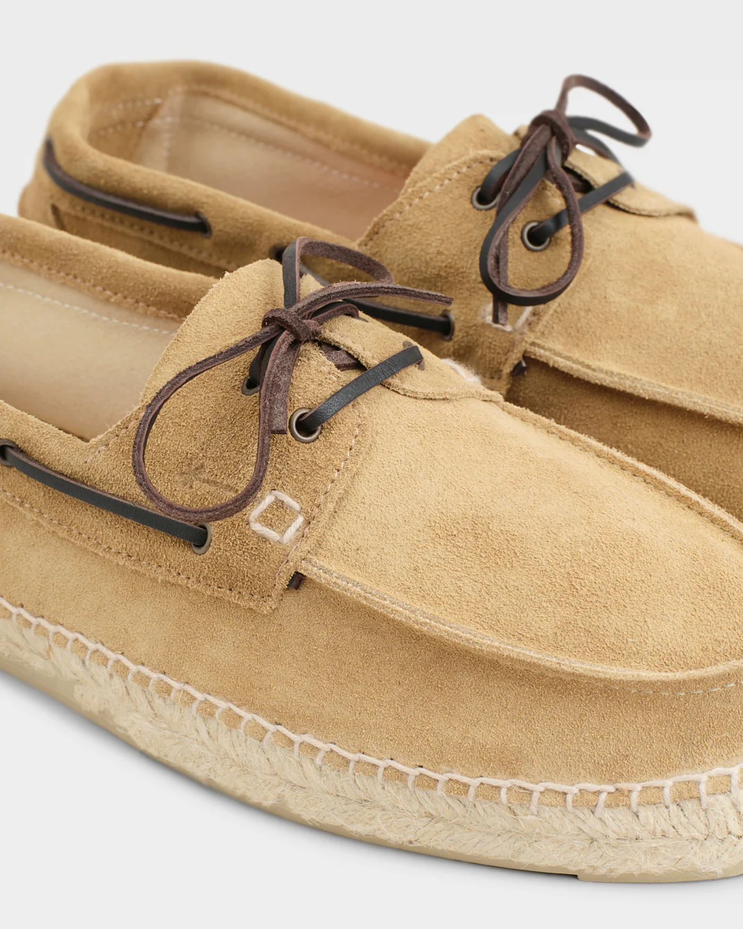Suede Boat-Shoes Espadrilles - M28K0 - Hamptons Washed Beige - Image 4