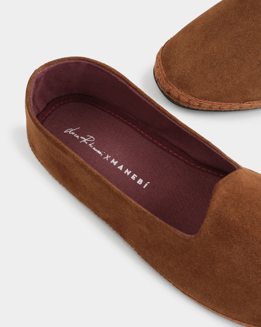 Brummel Suede Venetian Slippers - Q72VM - Luca Rubinacci X ManebĂ - Tobacco - Image 4