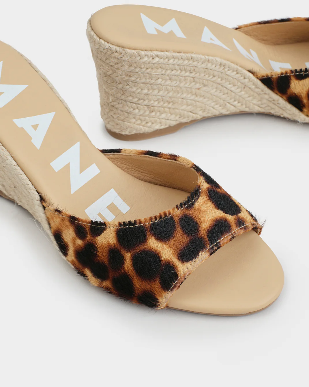 Calf Hair Mule Wedge Espadrilles - D62WZ - Serengeti - Leopard - Image 4