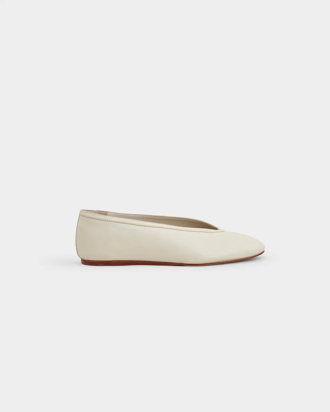 Camille Leather Ballet Flats - M64GF - Alex Rivière Studio x Manebí­ - White