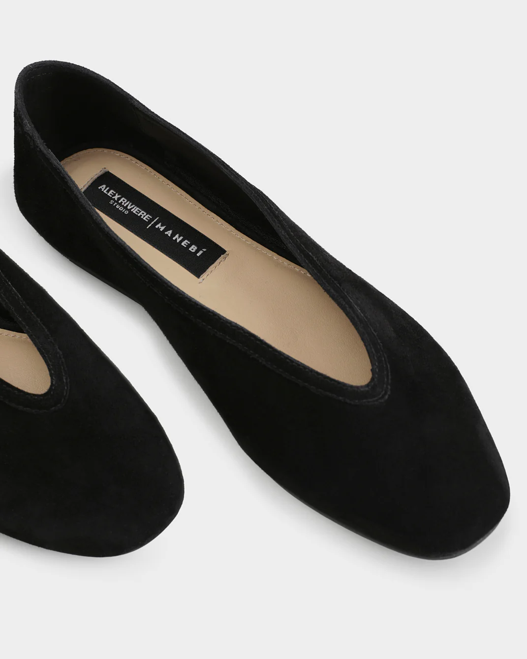 Camille Suede Ballet Flats - M41GF - Alex Rivière Studio X Manebí Black - Image 4