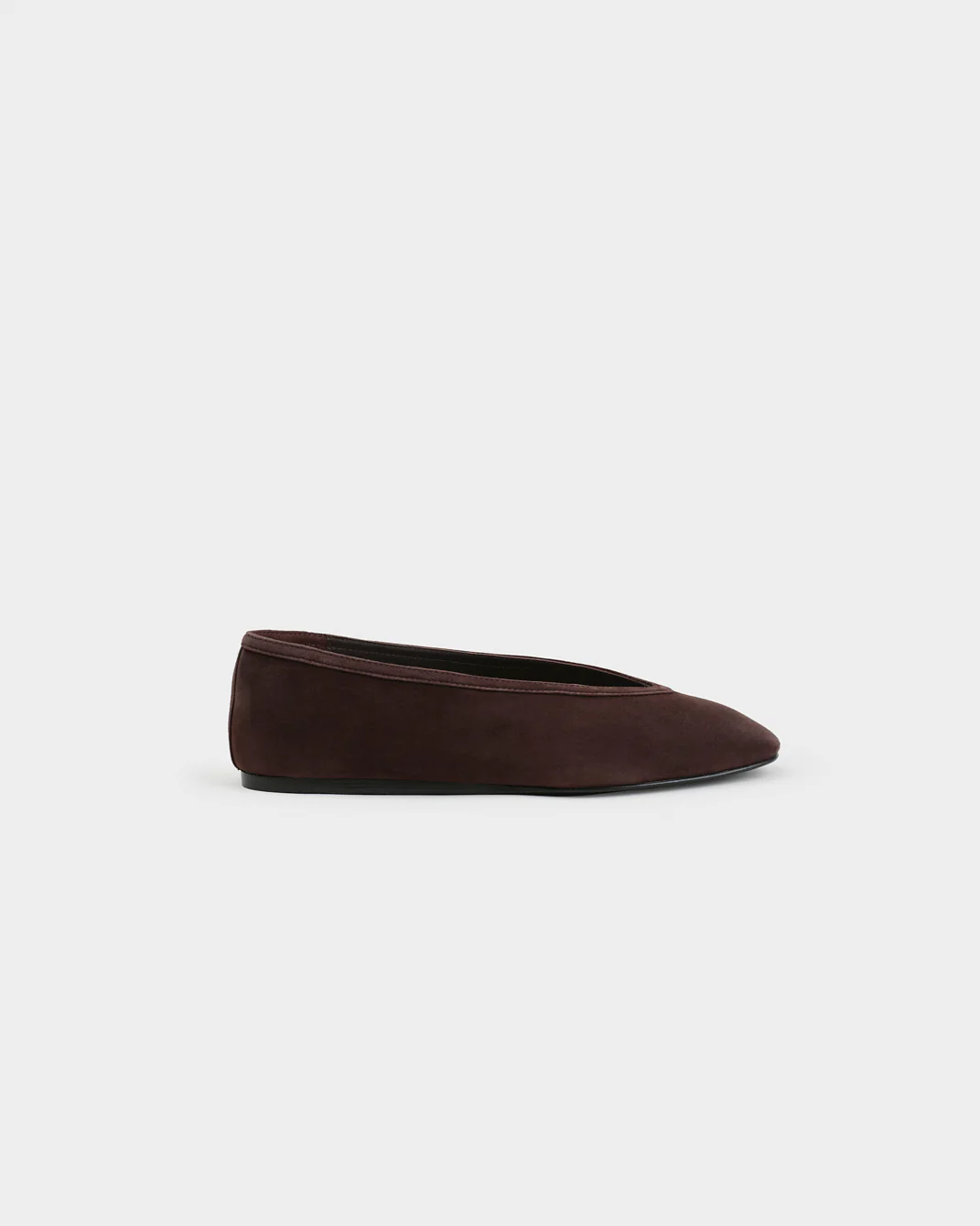 Camille Suede Ballet Flats - M63GF - Alex Rivière Studio x Manebí­­ - Chocolate