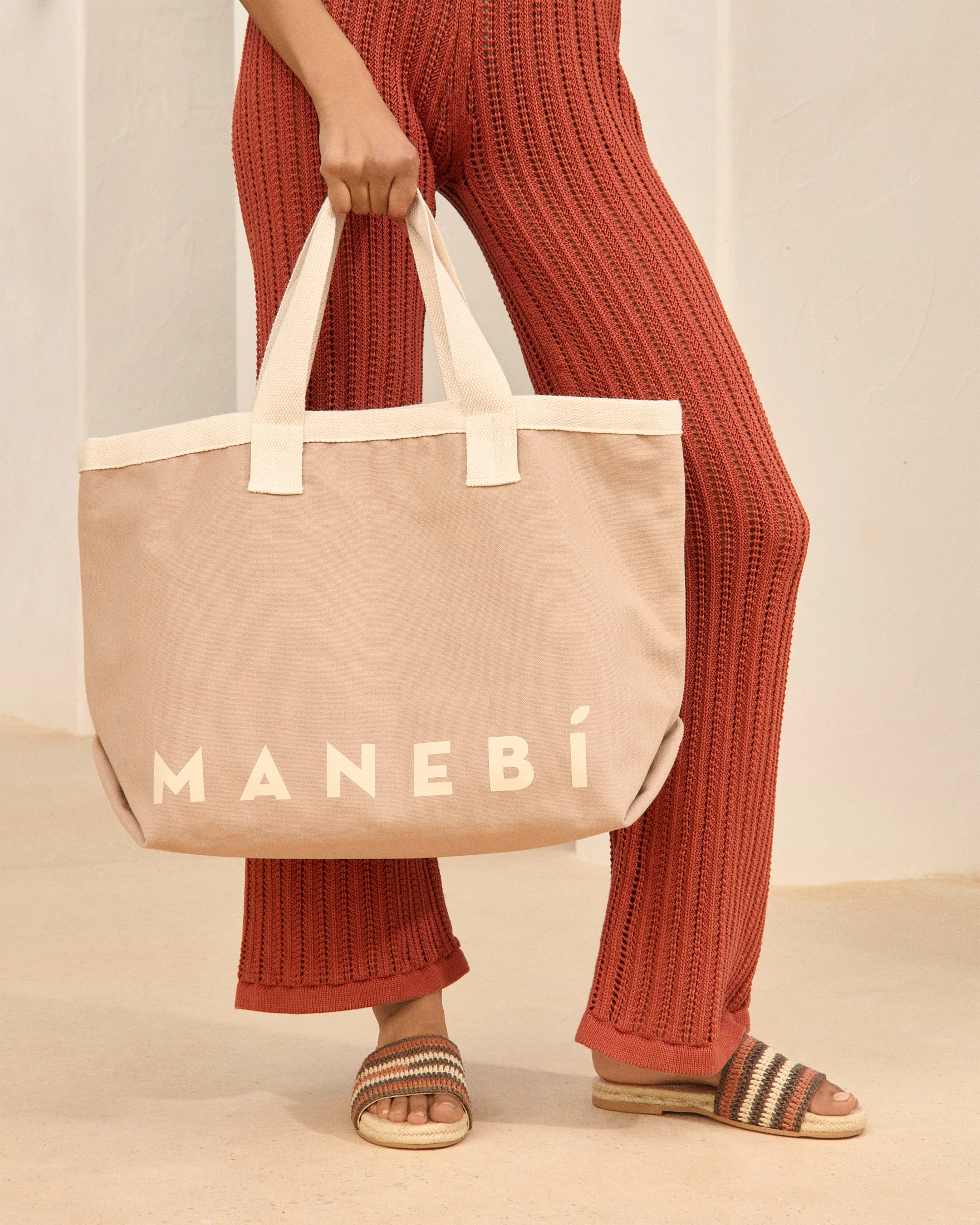 Canvas California Tote Bag - B04EY - La Havana Desert With Ecru Logo - Image 4
