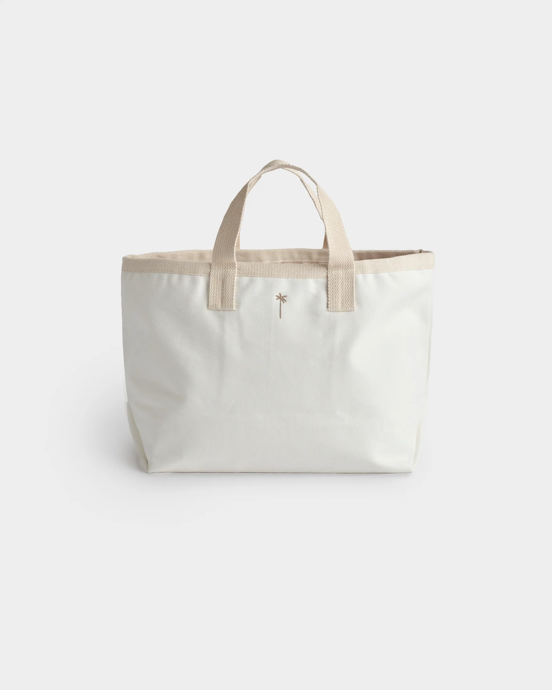 Canvas California Tote Bag - B02EY - La Havana White With Beige Logo - Image 3