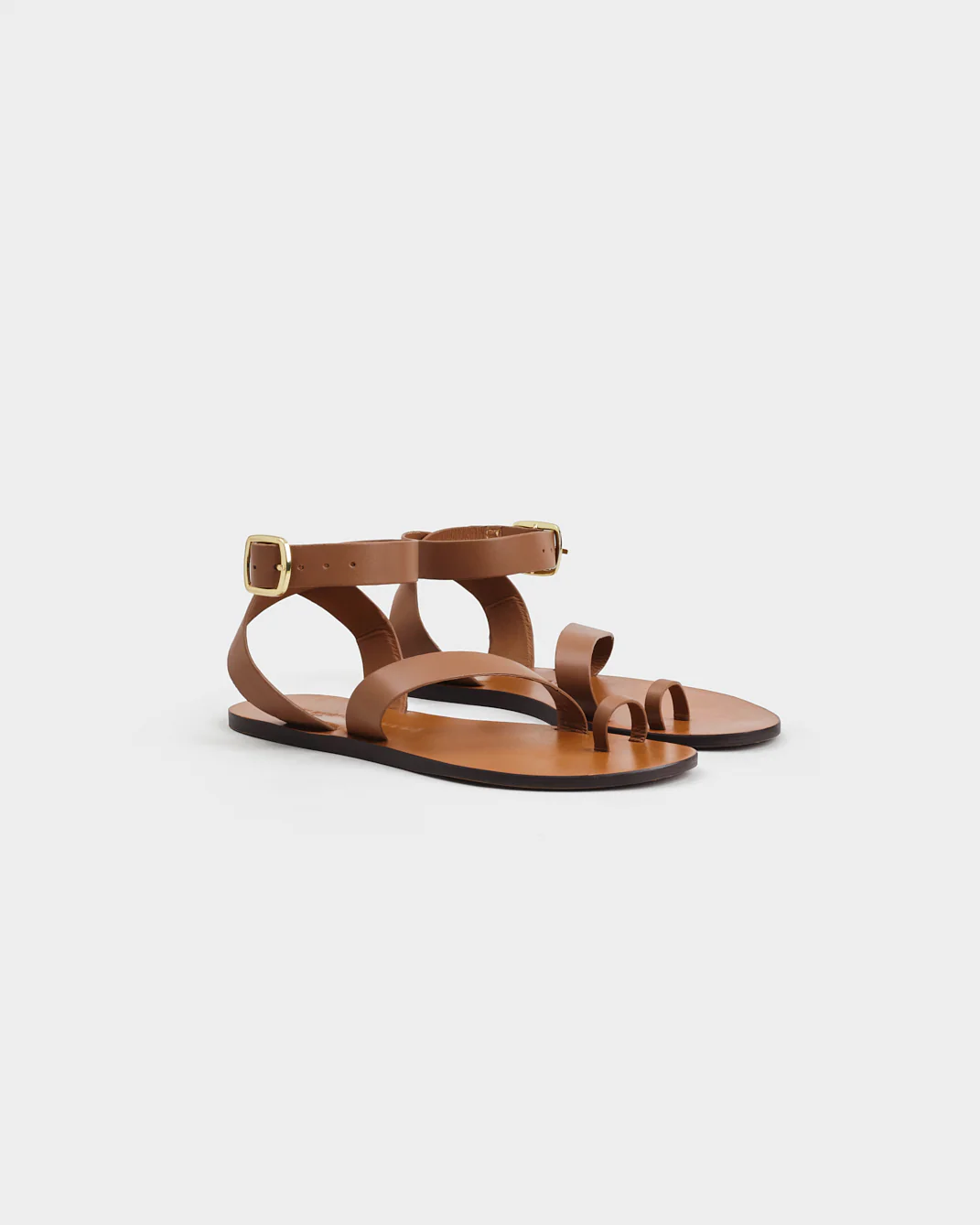 Chloe Chunky Gladiator Leather Sandals - M08Y0 - Alex Rivière Studio x Manebí Tan - Image 3