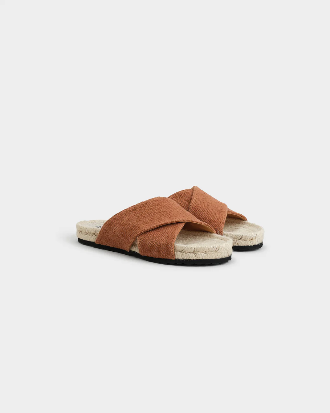 Coarse Woven Canvas Crossed Bands Sandals - Z96DX - Yucatán - Terracotta - Image 3