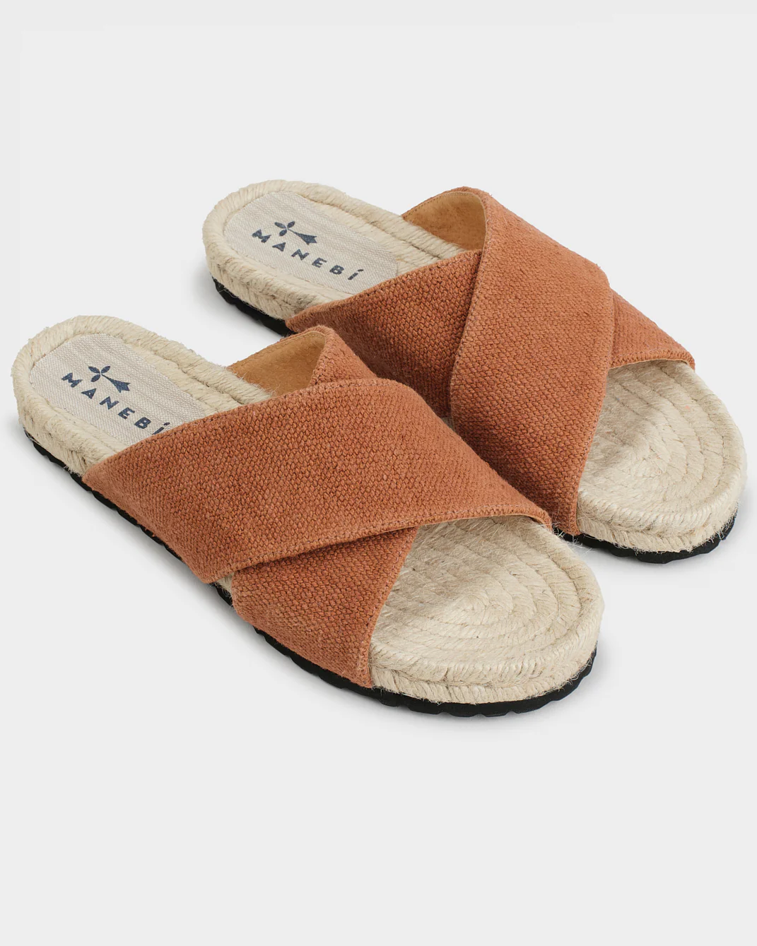Coarse Woven Canvas Crossed Bands Sandals - Z96DX - Yucatán - Terracotta - Image 4