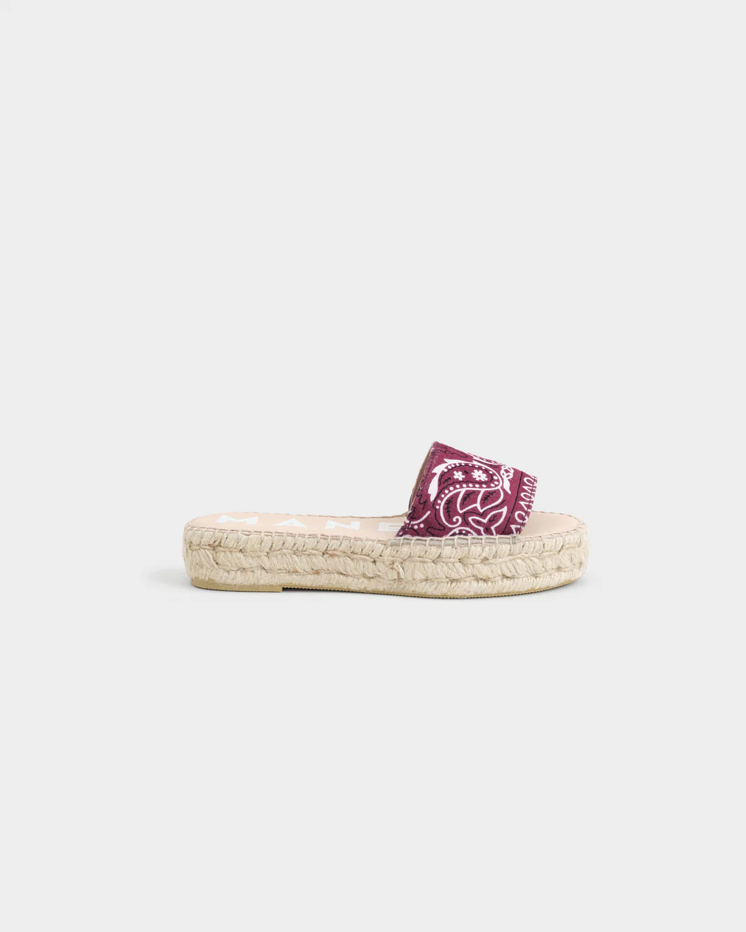 Cotton Bandana Double Sole Slides - X12DS - Bandana - Burgundy
