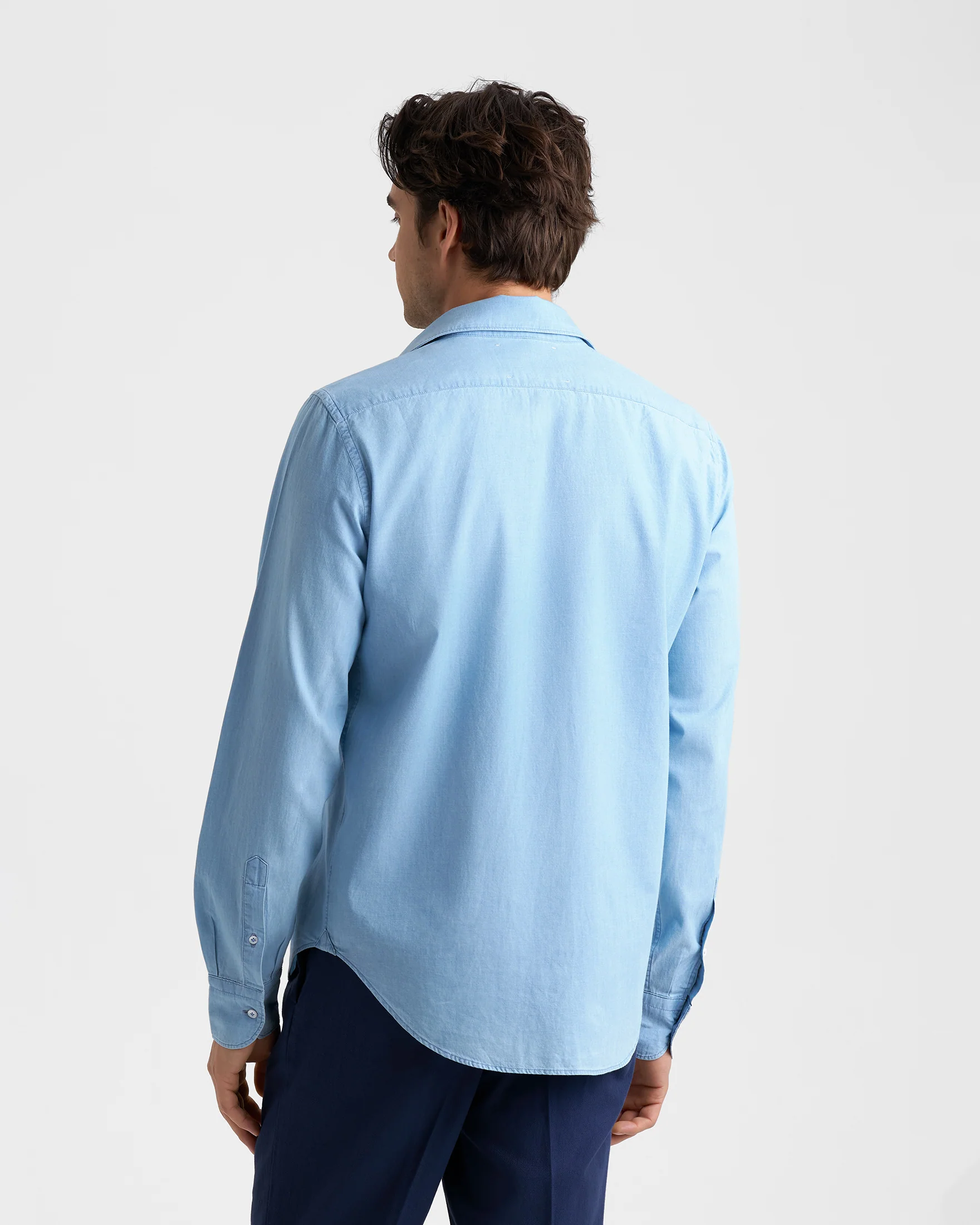 Cotton Chambray Posillipo Shirt - C45GZ - Bleached - Image 4