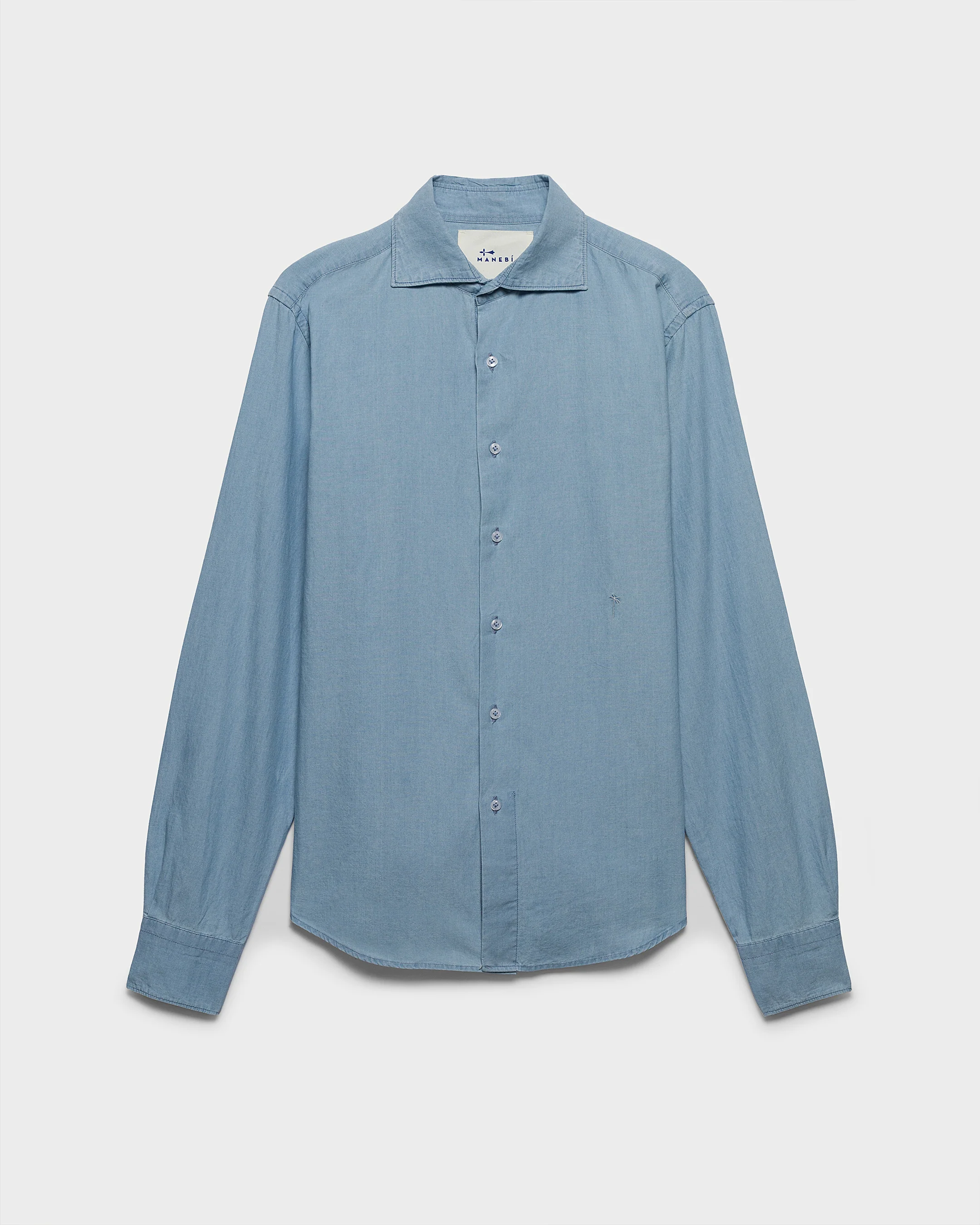 Cotton Chambray Posillipo Shirt - C45GZ - Bleached - Image 5
