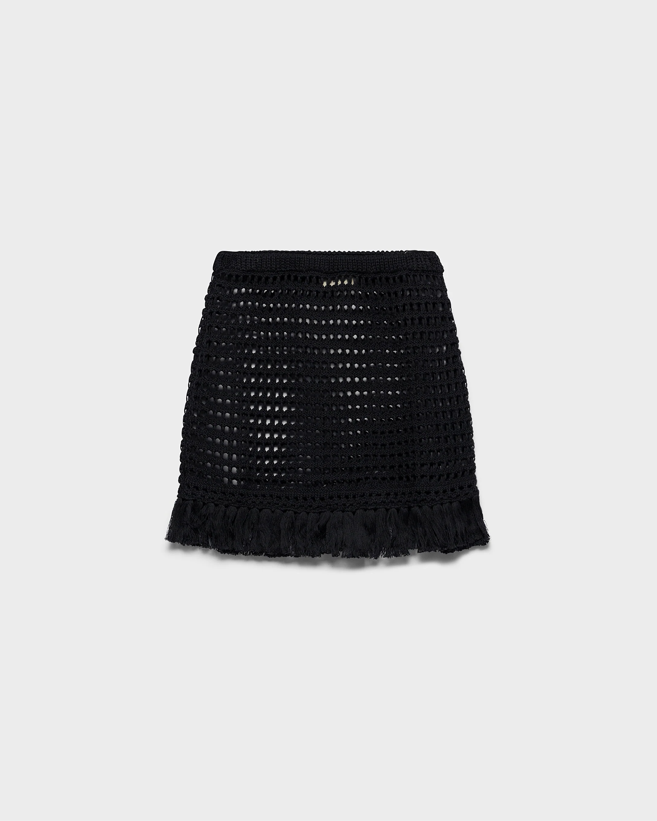 Cotton Crochet Elba Skirt - M06ZJ - Smoke Net - Image 6