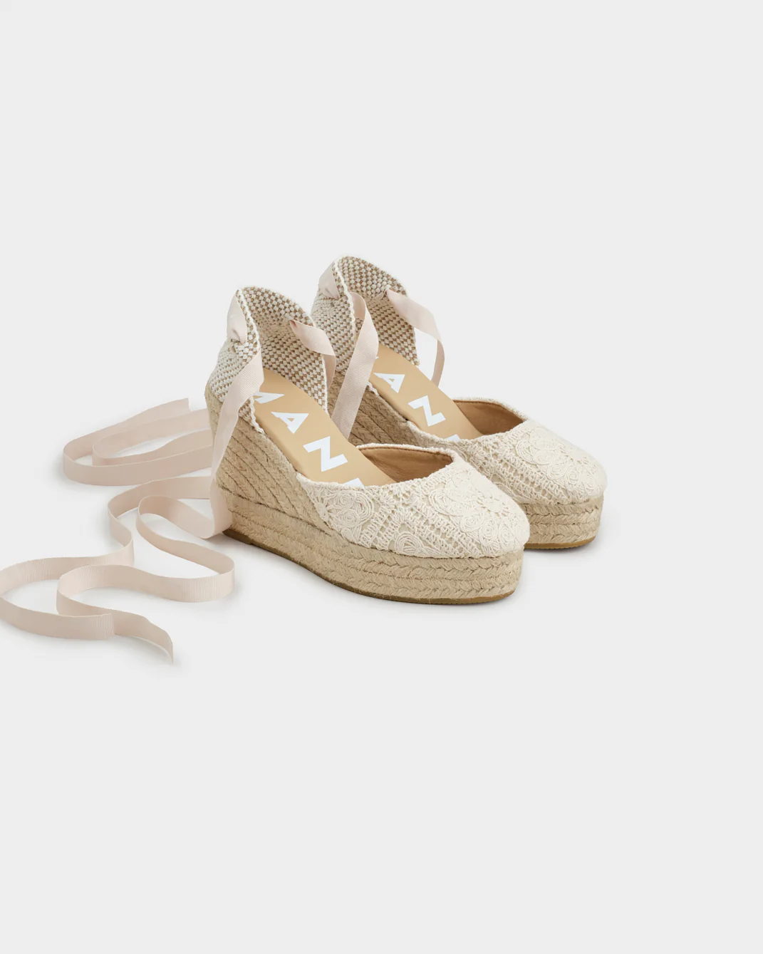 Cotton Crochet Wedge Espadrilles - G03WV - Yucatán Natural - Image 3