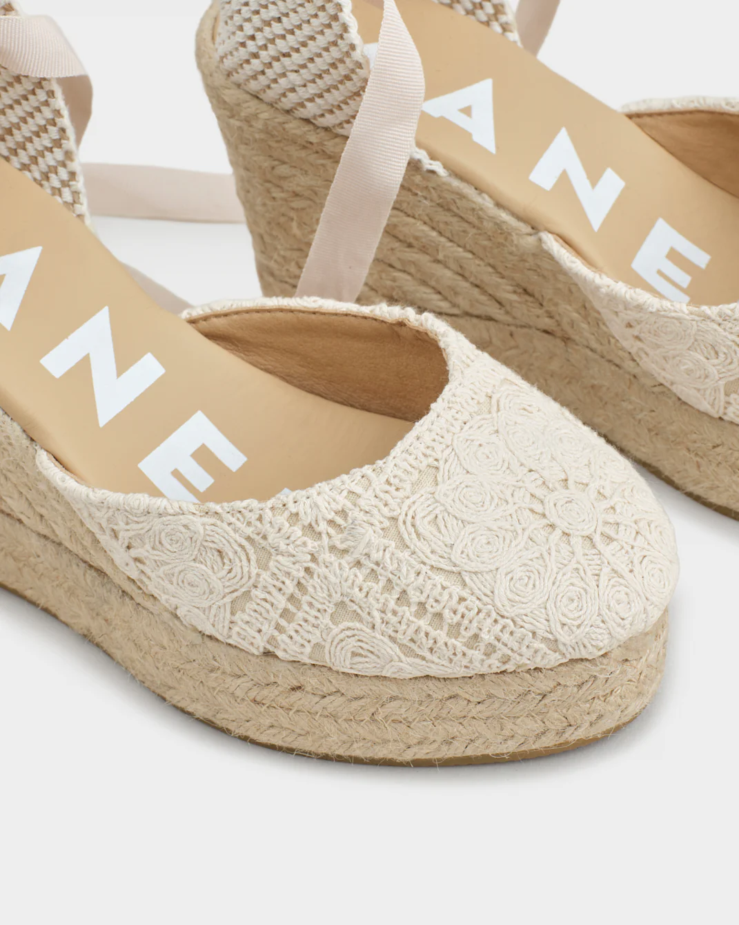 Cotton Crochet Wedge Espadrilles - G03WV - Yucatán Natural - Image 4