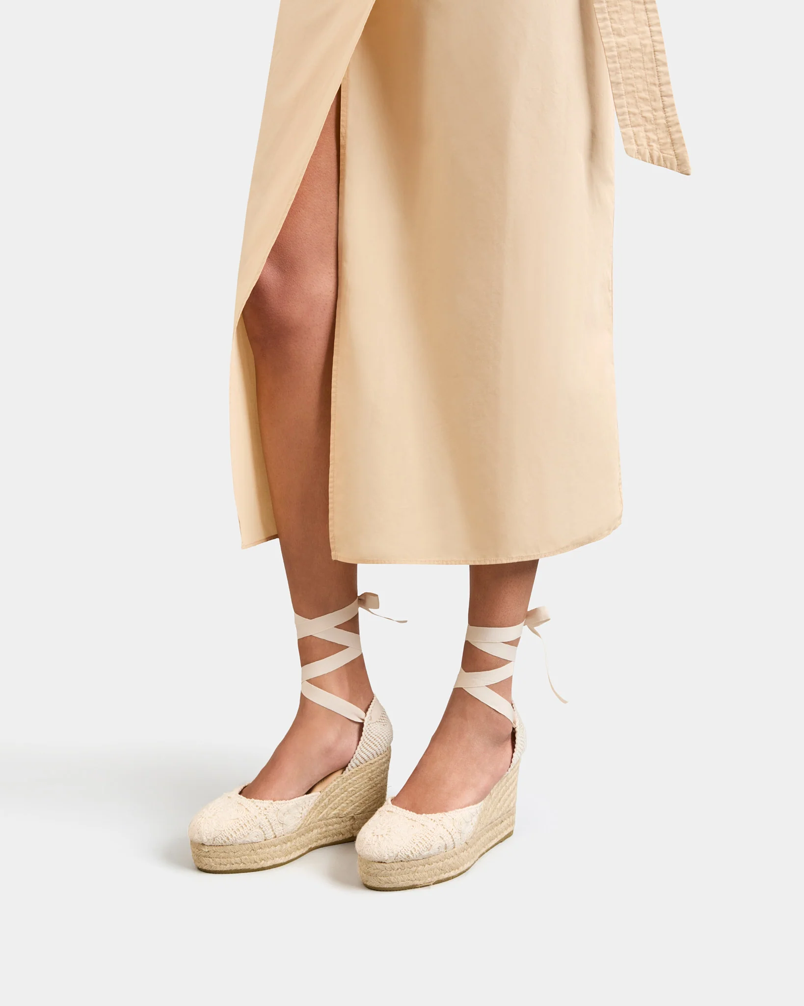 Cotton Crochet Wedge Espadrilles - G03WV - Yucatán Natural - Image 5