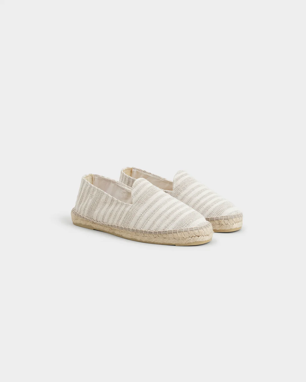 Cotton Jaquard Flat Espadrilles - X01C0 - Yucatán  - Natural Stripes - Image 3