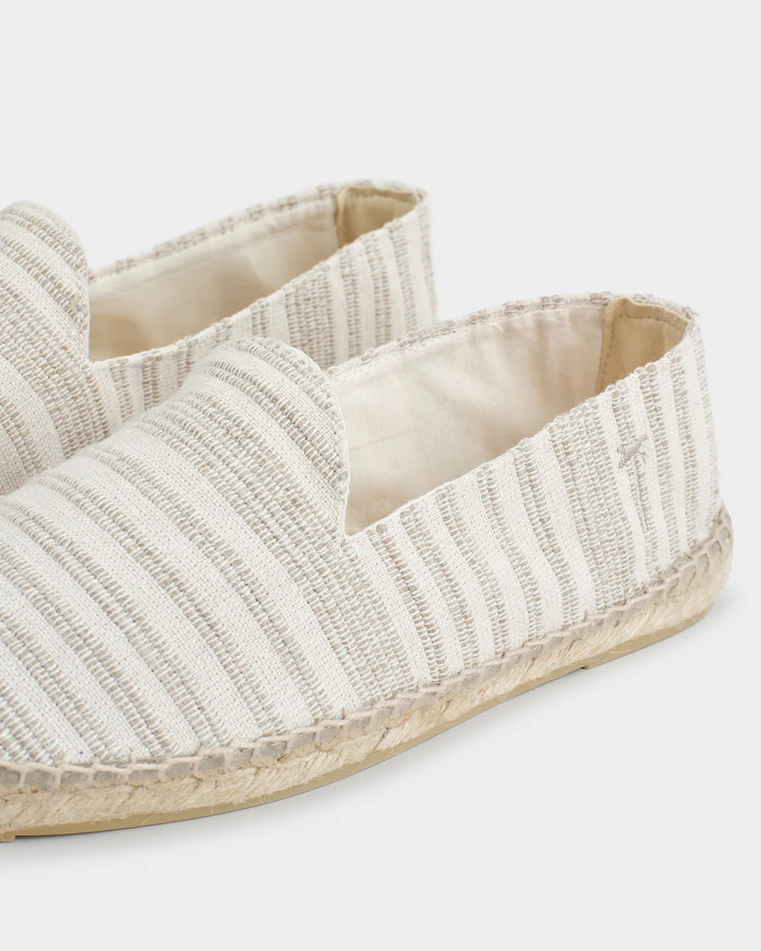 Cotton Jaquard Flat Espadrilles - X01C0 - Yucatán  - Natural Stripes - Image 4