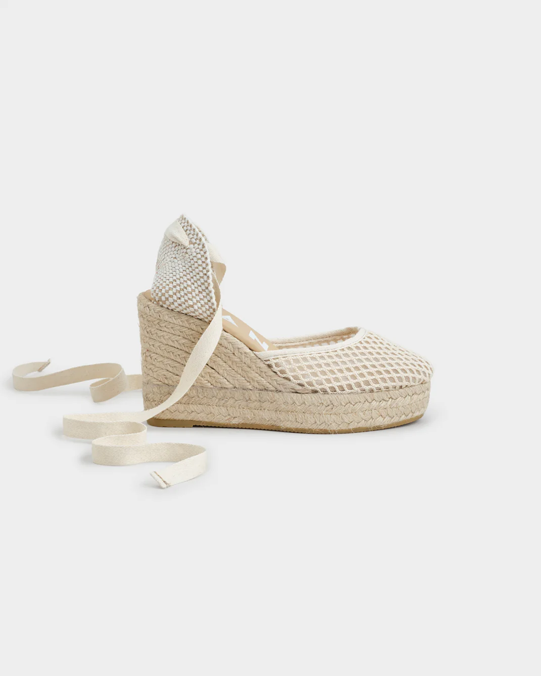Cotton Net Wedge Espadrilles - X54WV - Yucatán - Natural