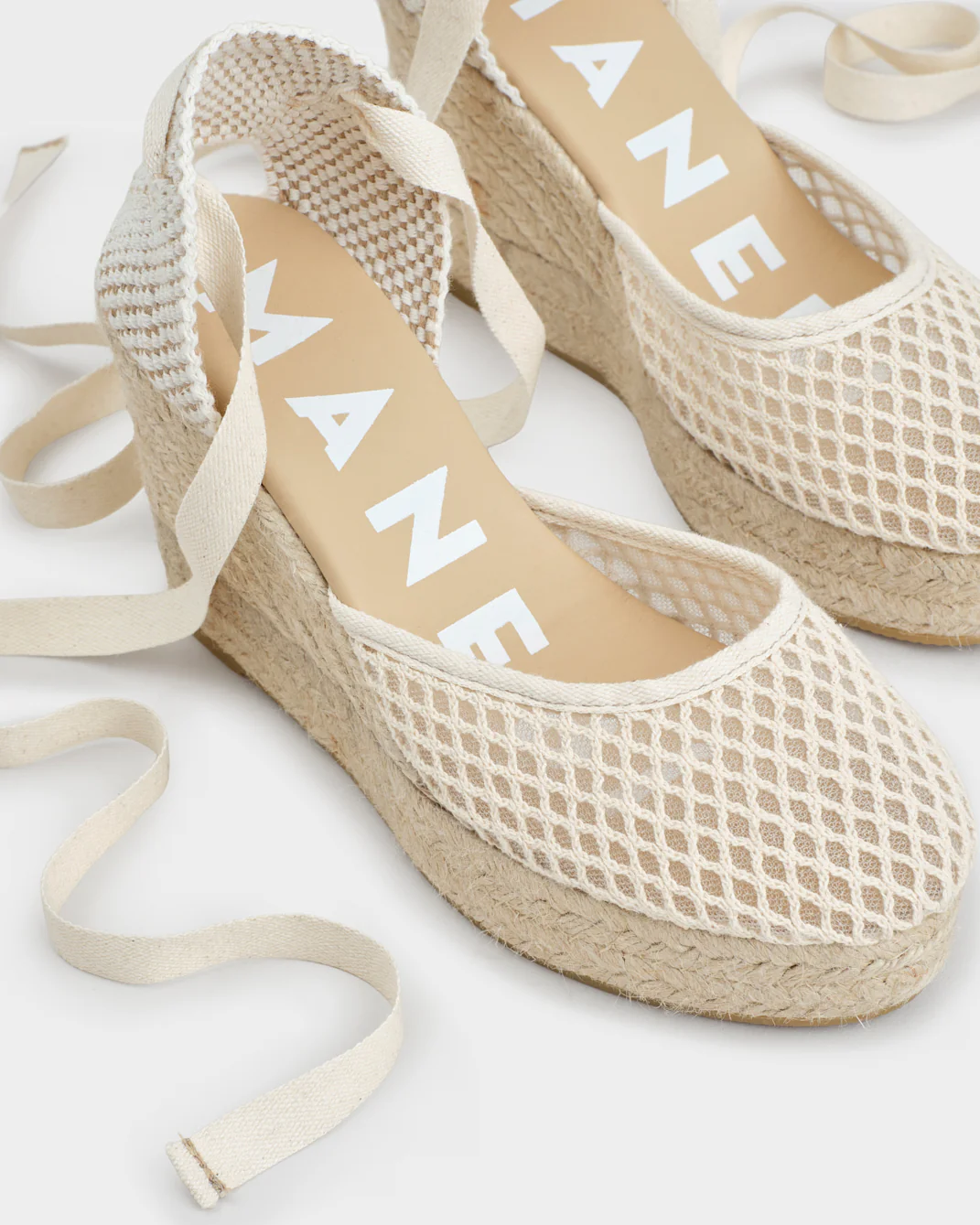 Cotton Net Wedge Espadrilles - X54WV - Yucatán - Natural - Image 4