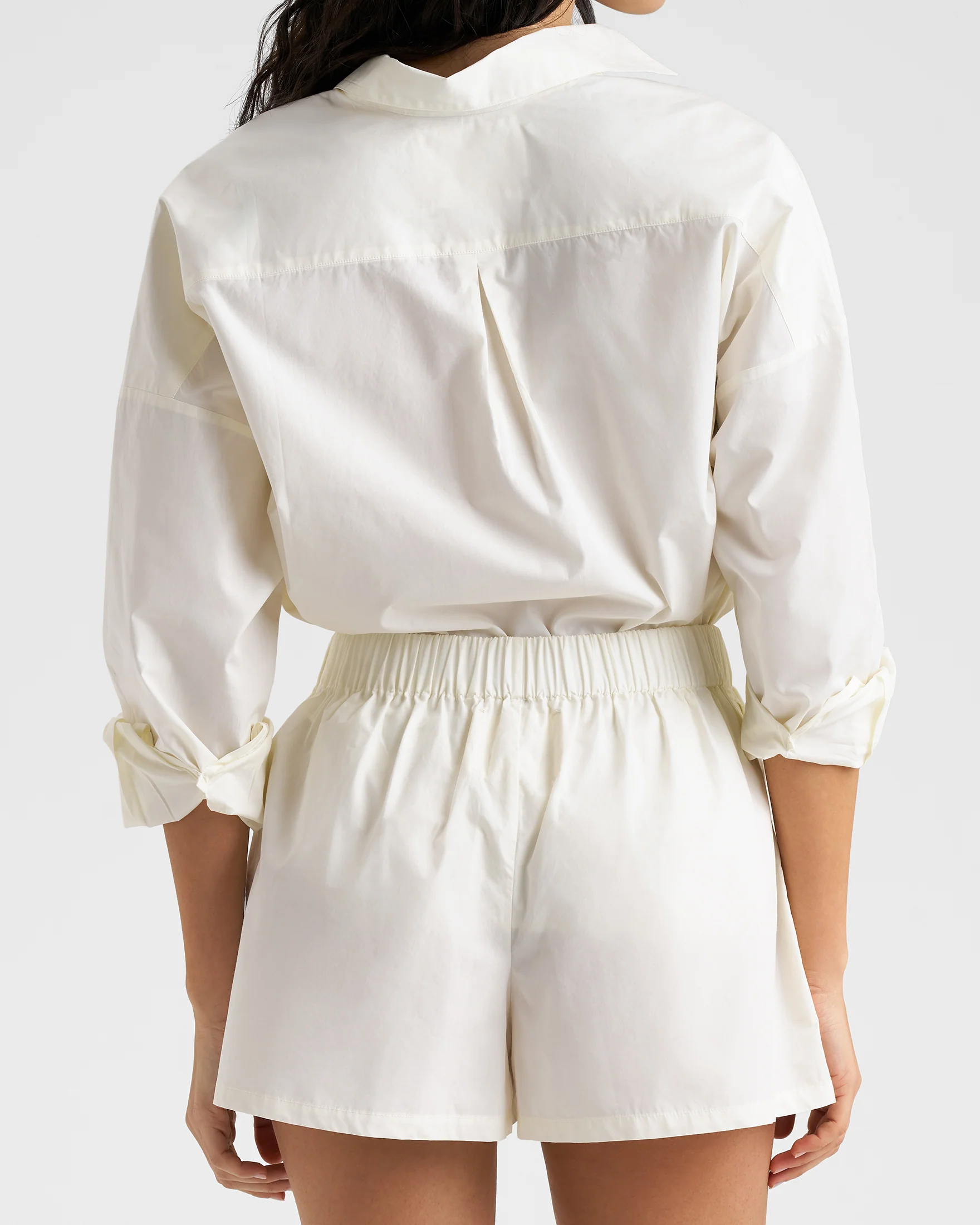 Light Popeline Bahia Shorts - C51BV - Shell White - Image 4