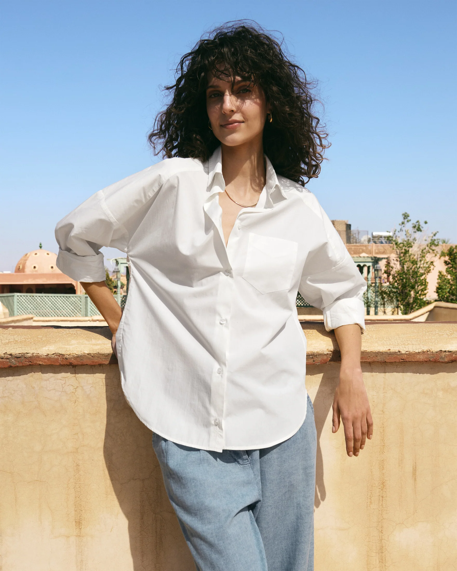 Light Popeline Binibeca Shirt - C51EQ - Shell White - Image 6