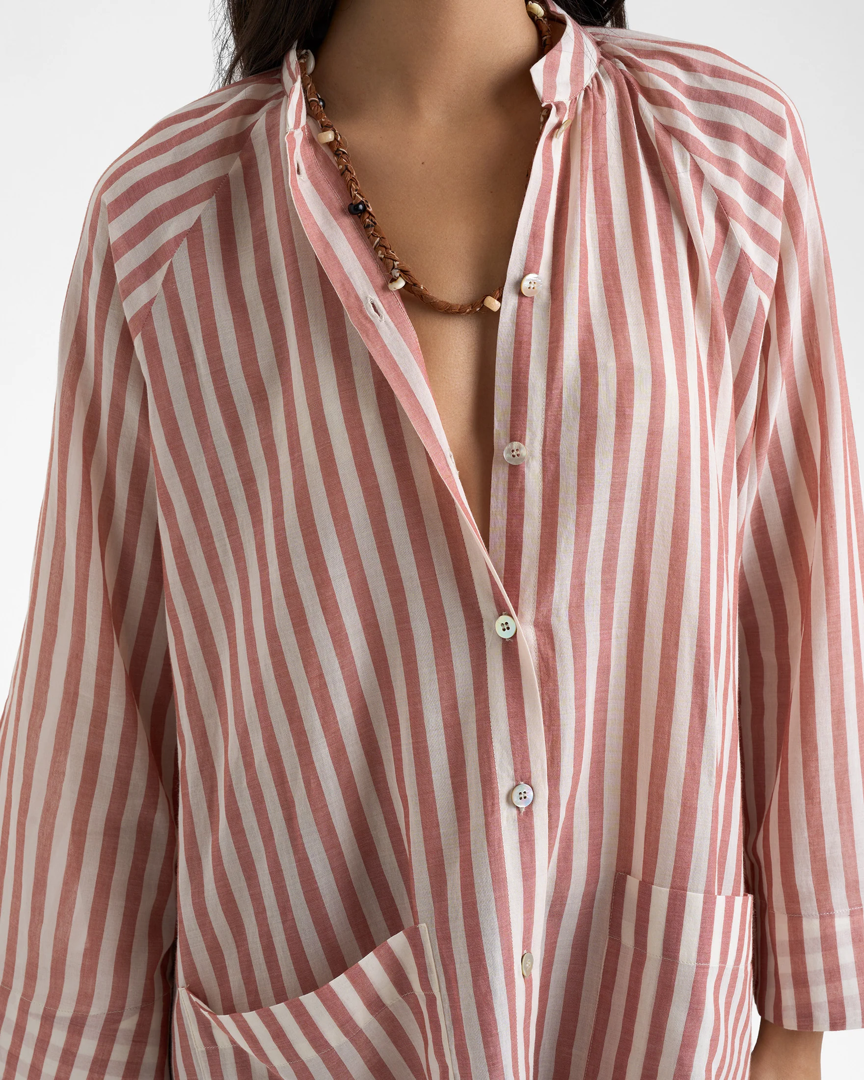 Cotton Voile Santa Cruz Dress - C80EI - Sunset Stripes - Image 3