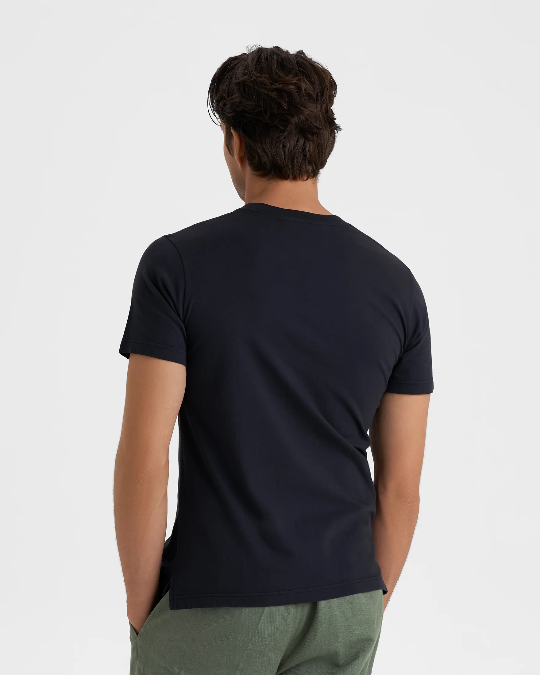Cotton With Embroidery Sartoriale T-Shirt - G90JI - Dark Navy And Bordeaux Scissors Embroidery - Image 4