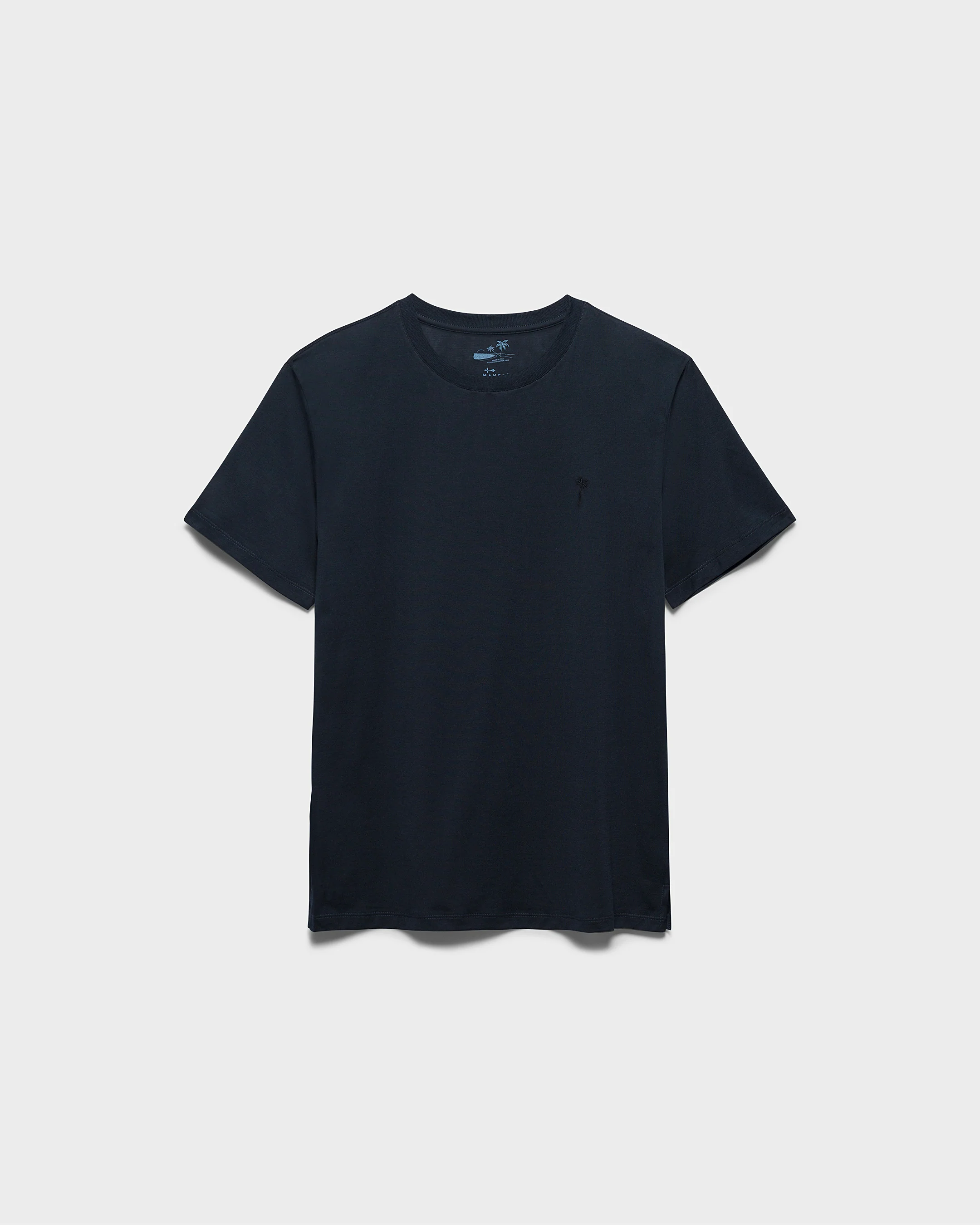 Cotton With Embroidery Ultra Light T-Shirt - K15TN - Night Blue And Palm Emboidery - Image 5
