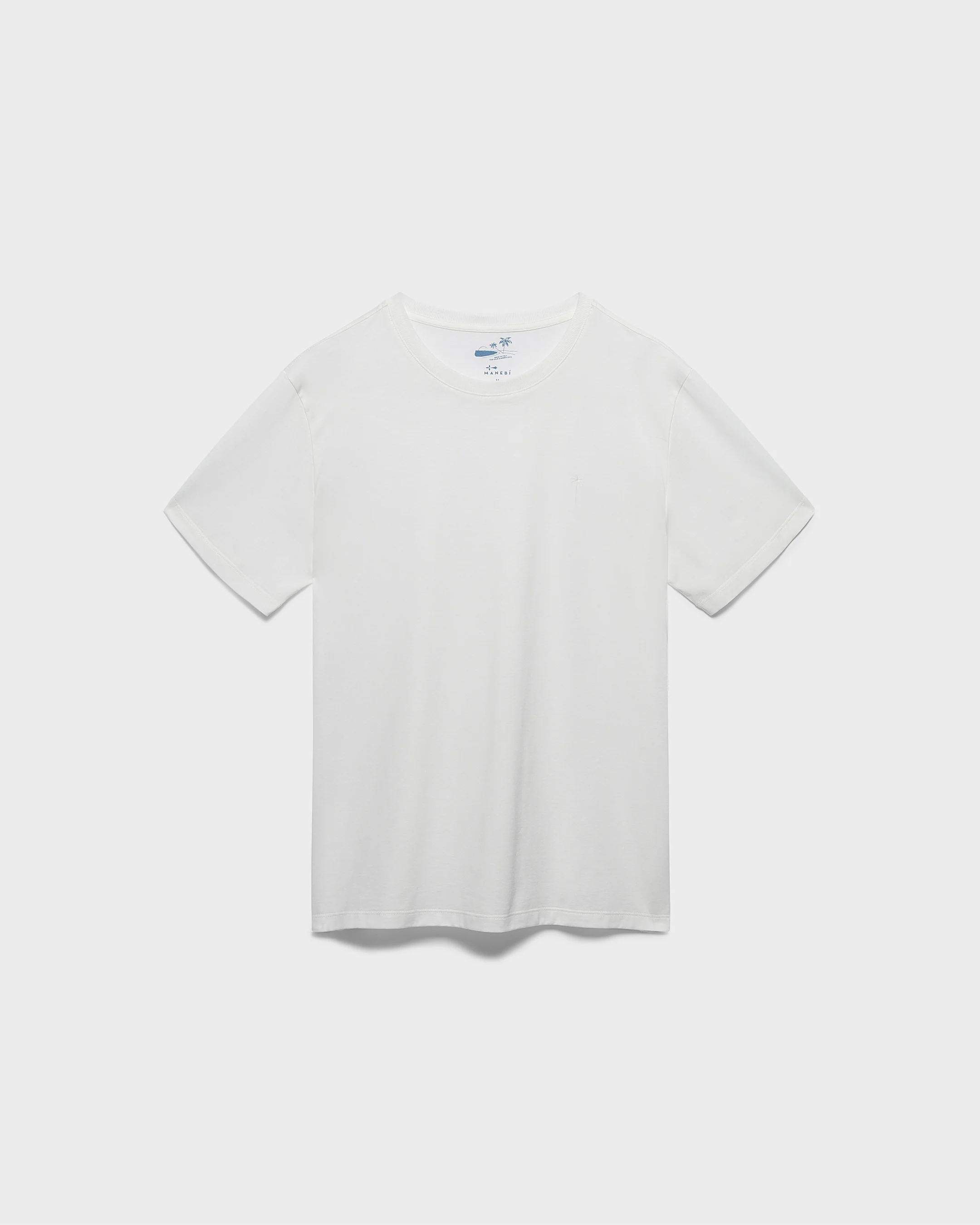 Cotton With Embroidery Ultra Light T-Shirt - M11TN - White And Palm Embroidery - Image 5