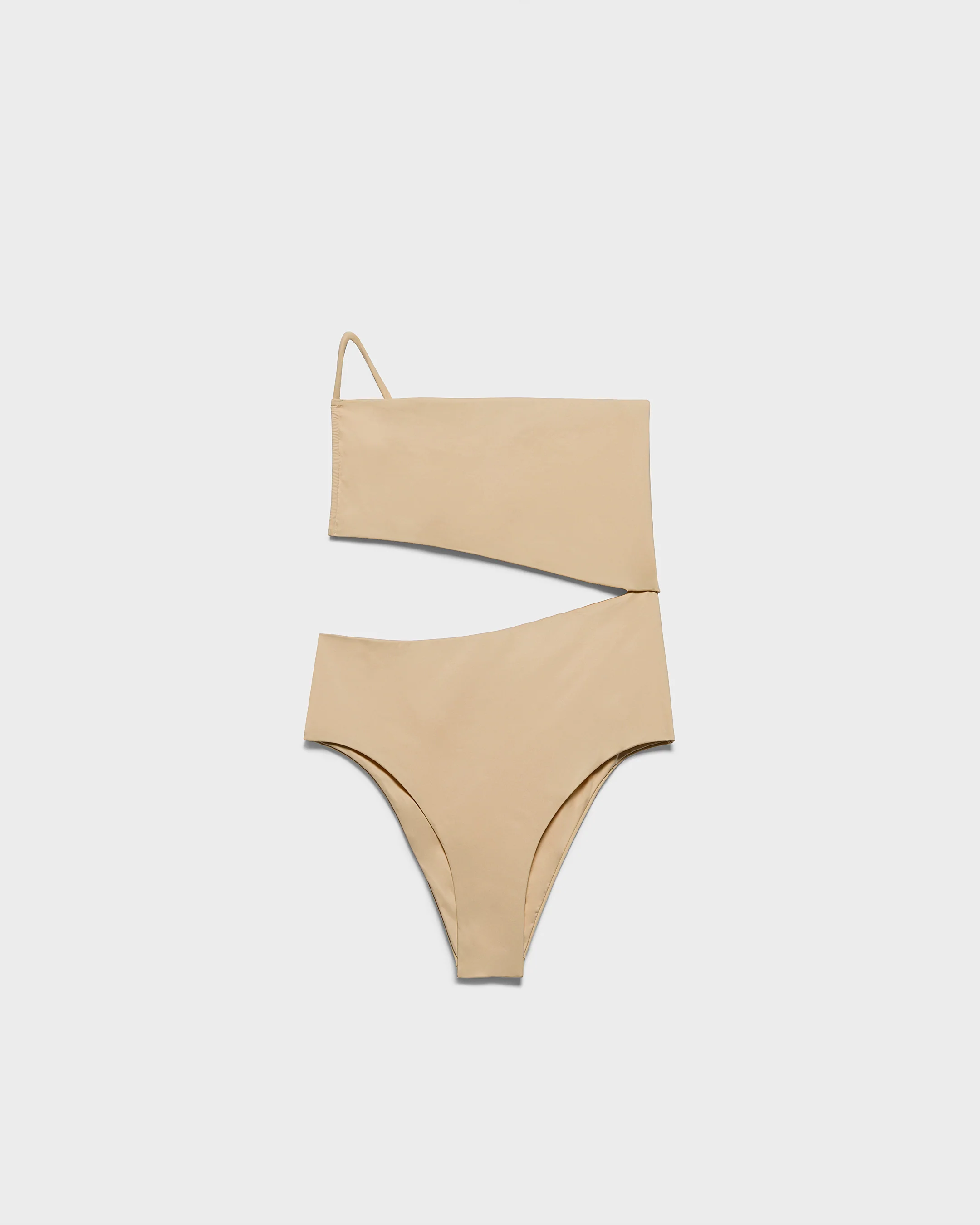 Cut-Out One-Shoulder One Piece - R48UA - Bleached Sand
