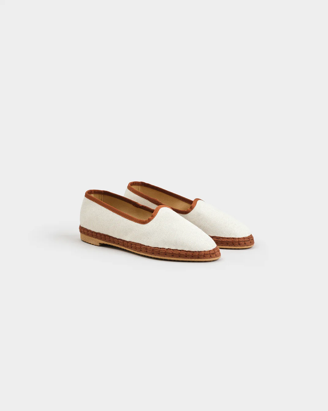 Demi Canvas Venetian Slippers - M55VF - Alex Rivière Studio X Manebí Natural & Tan - Image 3