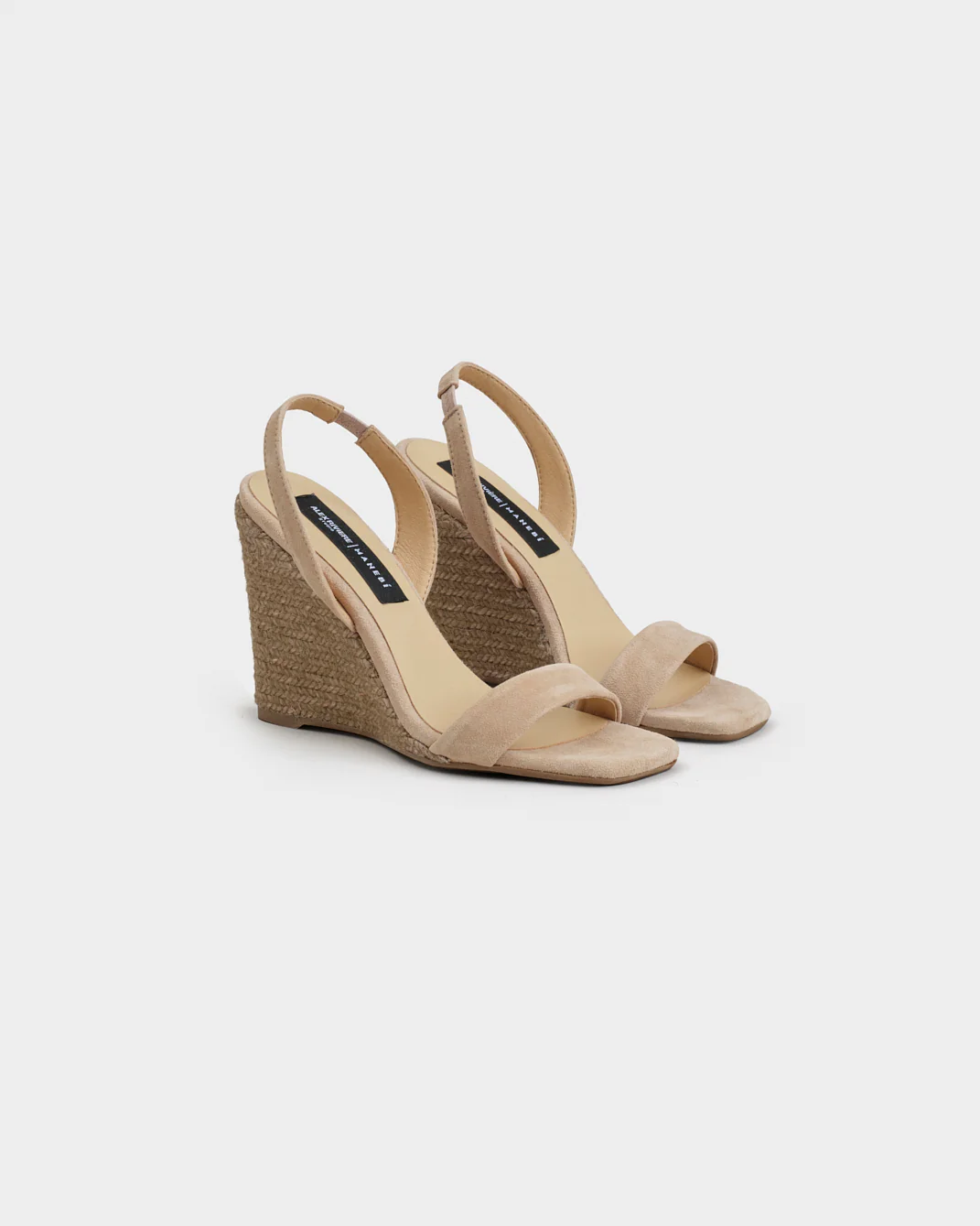 Diana Soft Suede Slingback Open-Toe Wedge Espadrilles - N06XJ - Alex Rivière Studio X Manebí - Vintage Taupe On Tone - Image 3