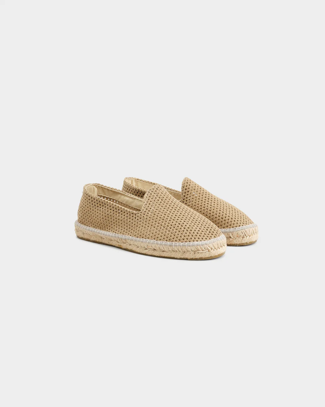 Woven Cotton Espadrilles - O81C0 - Cannes Beige Net - Image 3