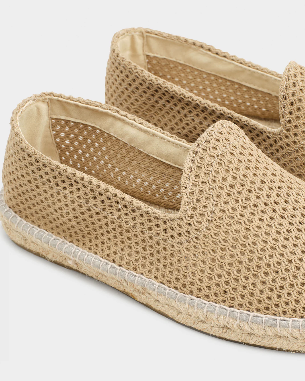 Woven Cotton Espadrilles - O81C0 - Cannes Beige Net - Image 4