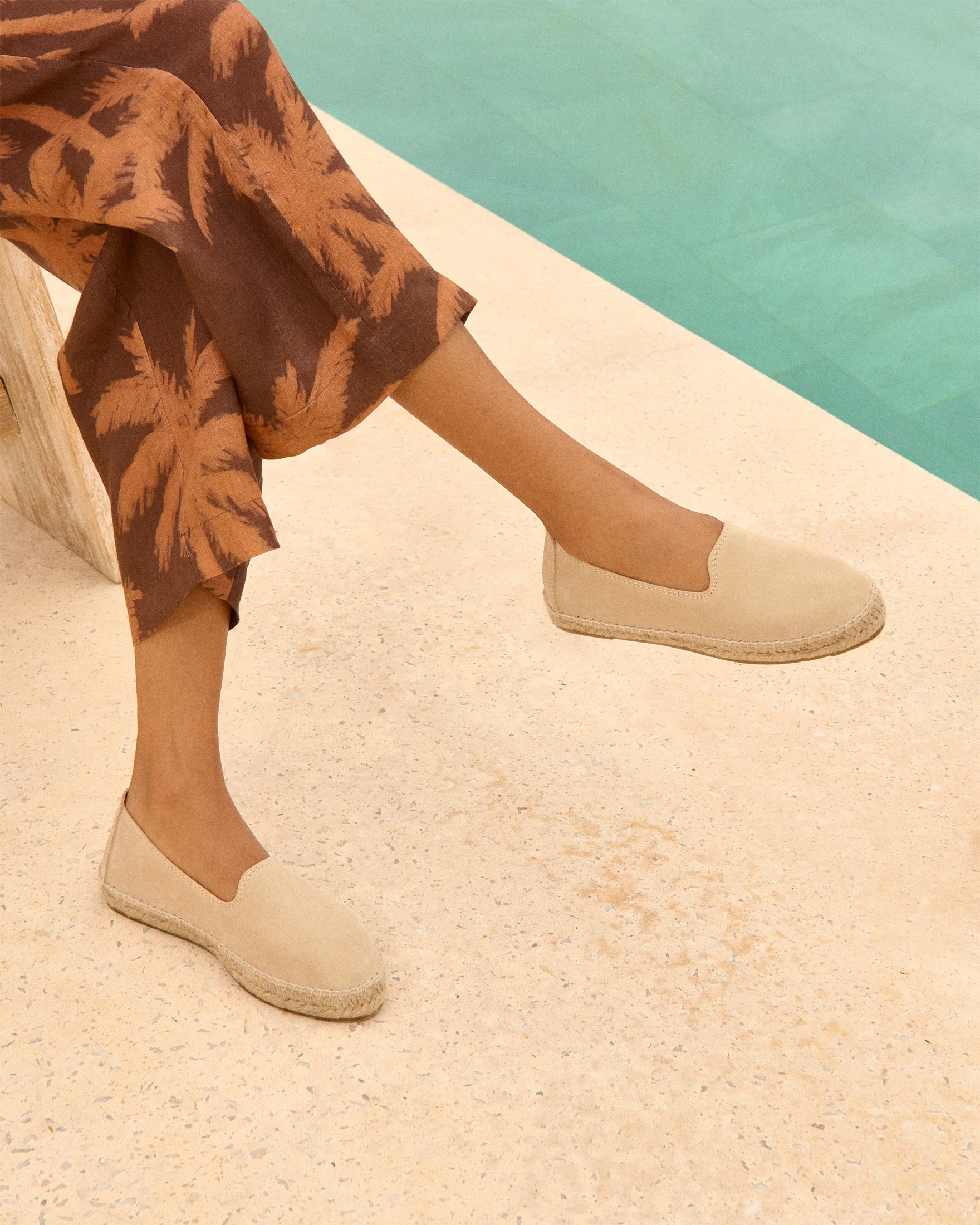 Suede Flat Espadrilles - K11N0 - Hamptons Champagne Beige - Image 6