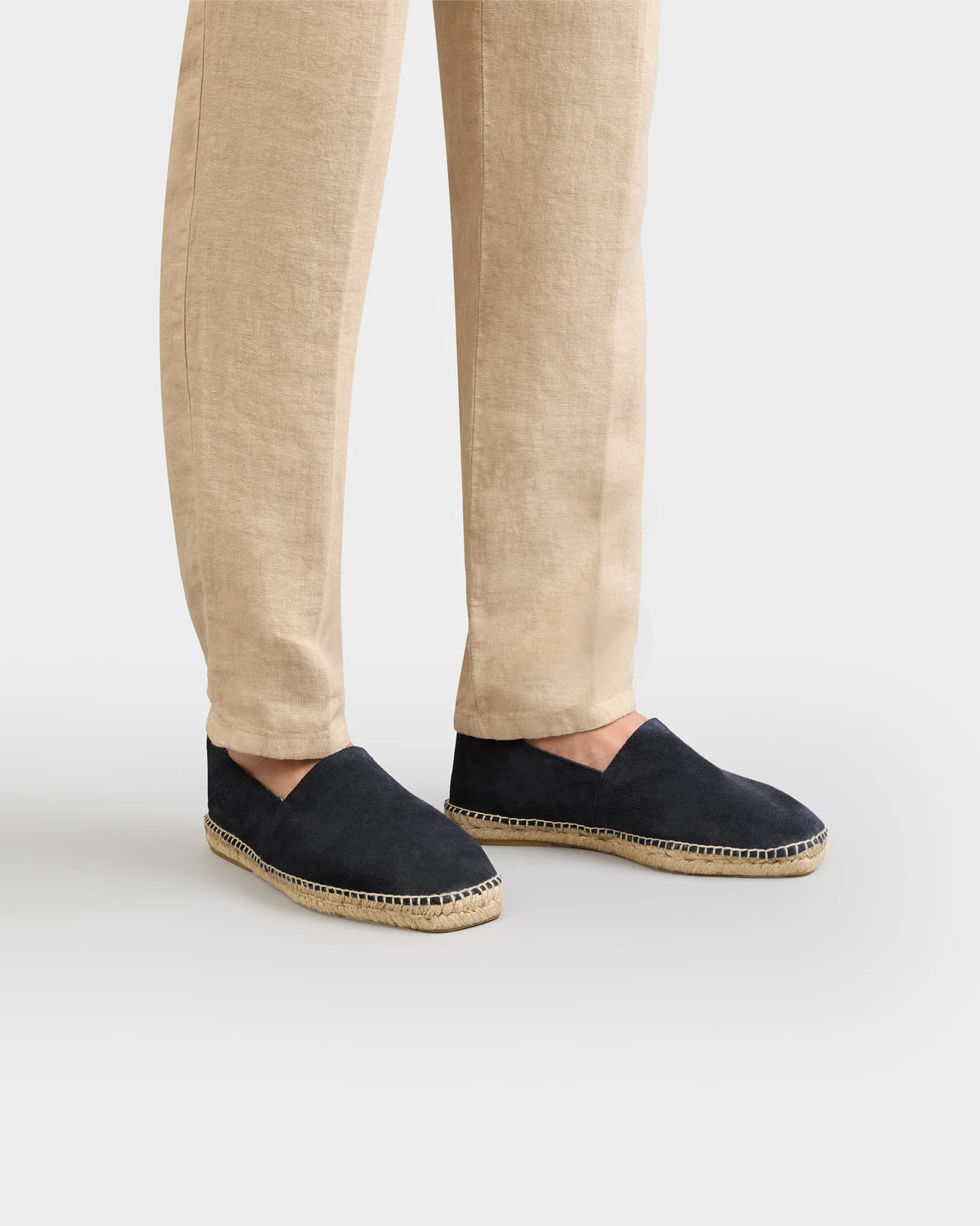 Suede Squared Toe Espadrilles - K15CQ - Hamptons Patriot Blue - Image 2