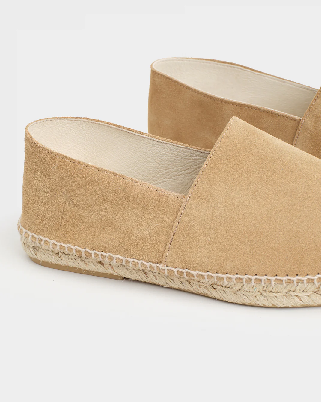 Suede Squared Toe Espadrilles - M28CQ - Hamptons Washed Beige - Image 4