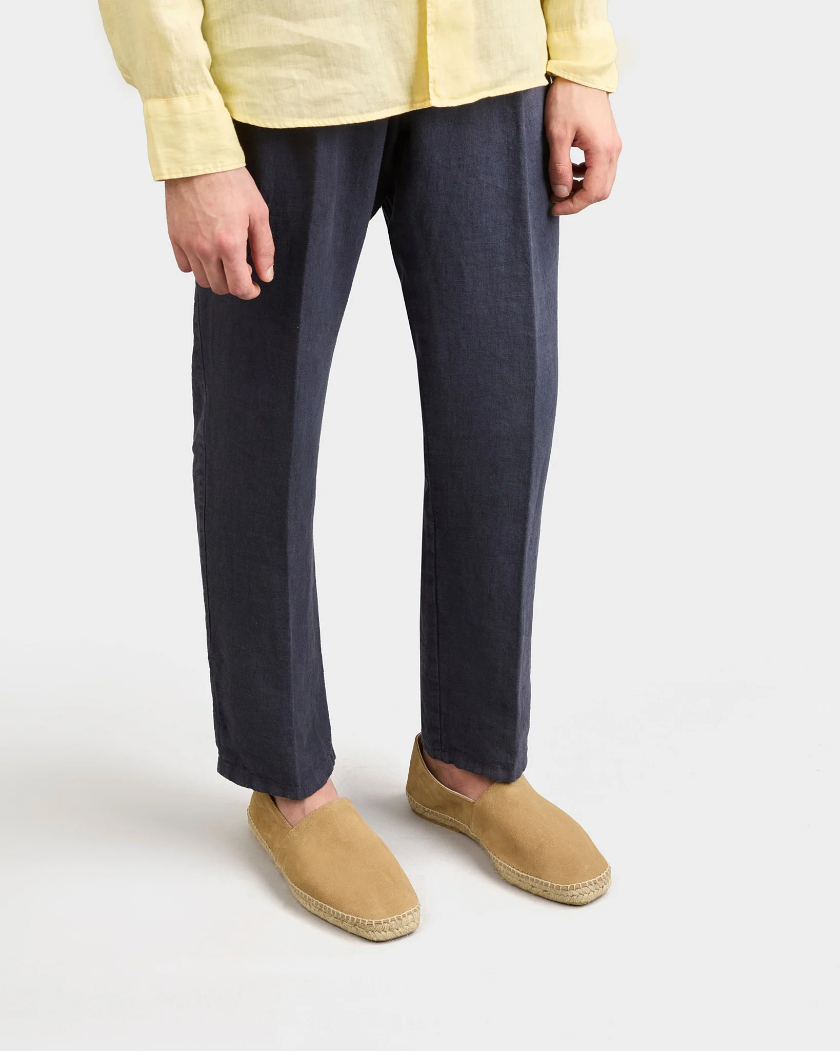 Suede Squared Toe Espadrilles - M28CQ - Hamptons Washed Beige - Image 5