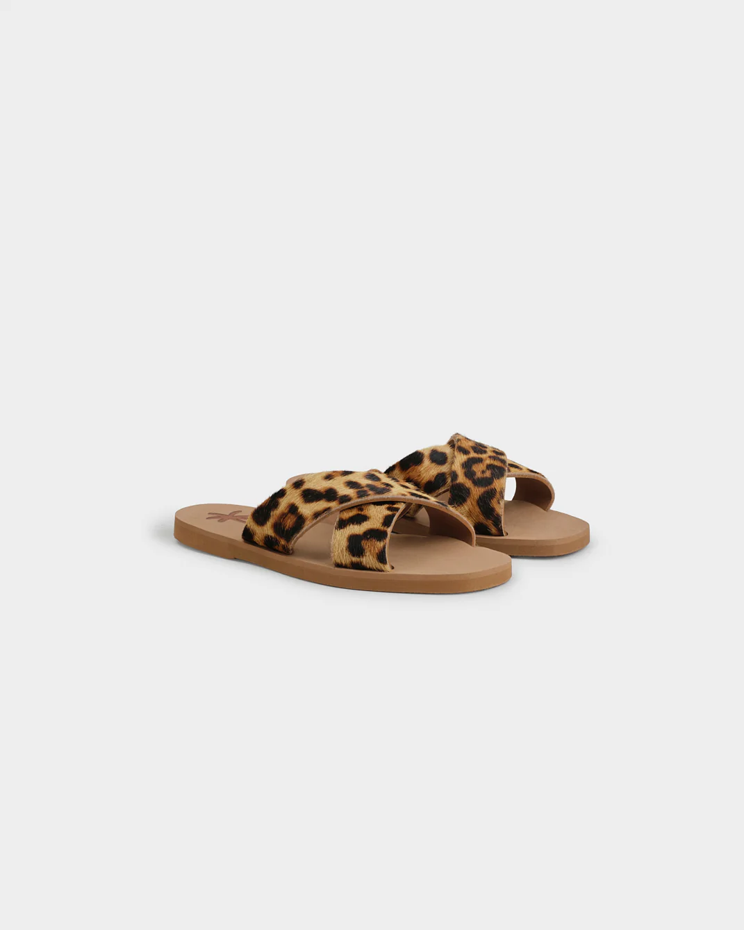 Eva And Calf Hair Crossed Bands Sandals - D62XN - Honolulu - Cuero And Leopard - Image 4