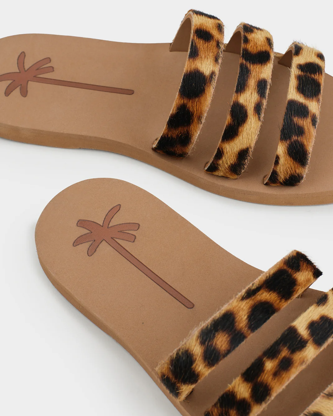 Eva And Calf Hair Three Bands Sandals - D62ED - Honolulu - Cuero And Leopard - Image 2