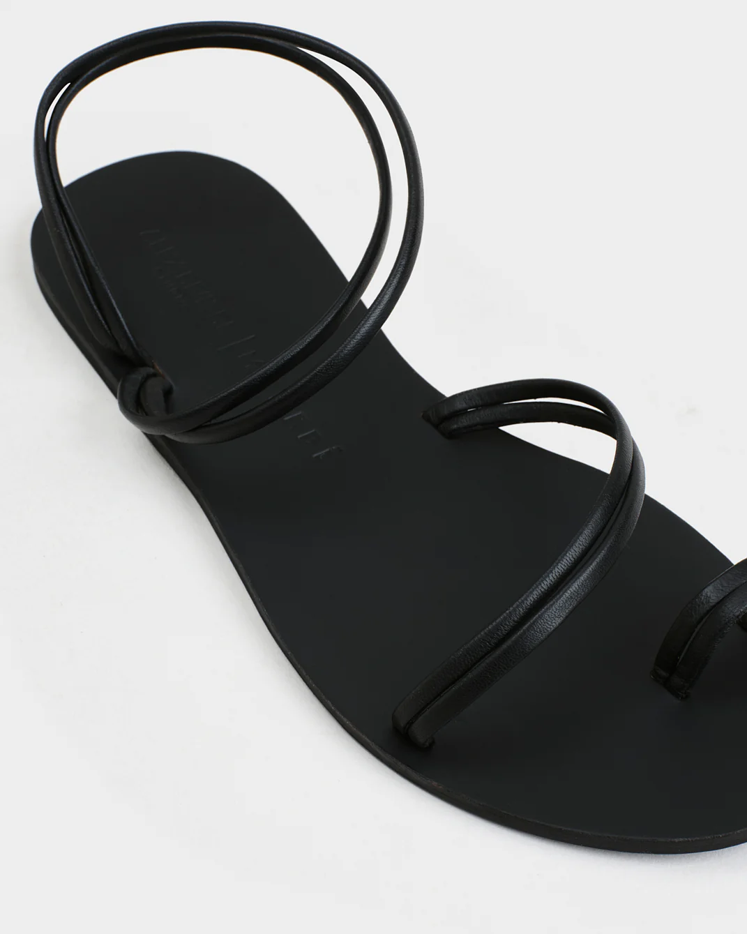 Francesca Leather Sandals - M36Y0 - Alex Rivière Studio x Manebí Black Stripes - Image 3