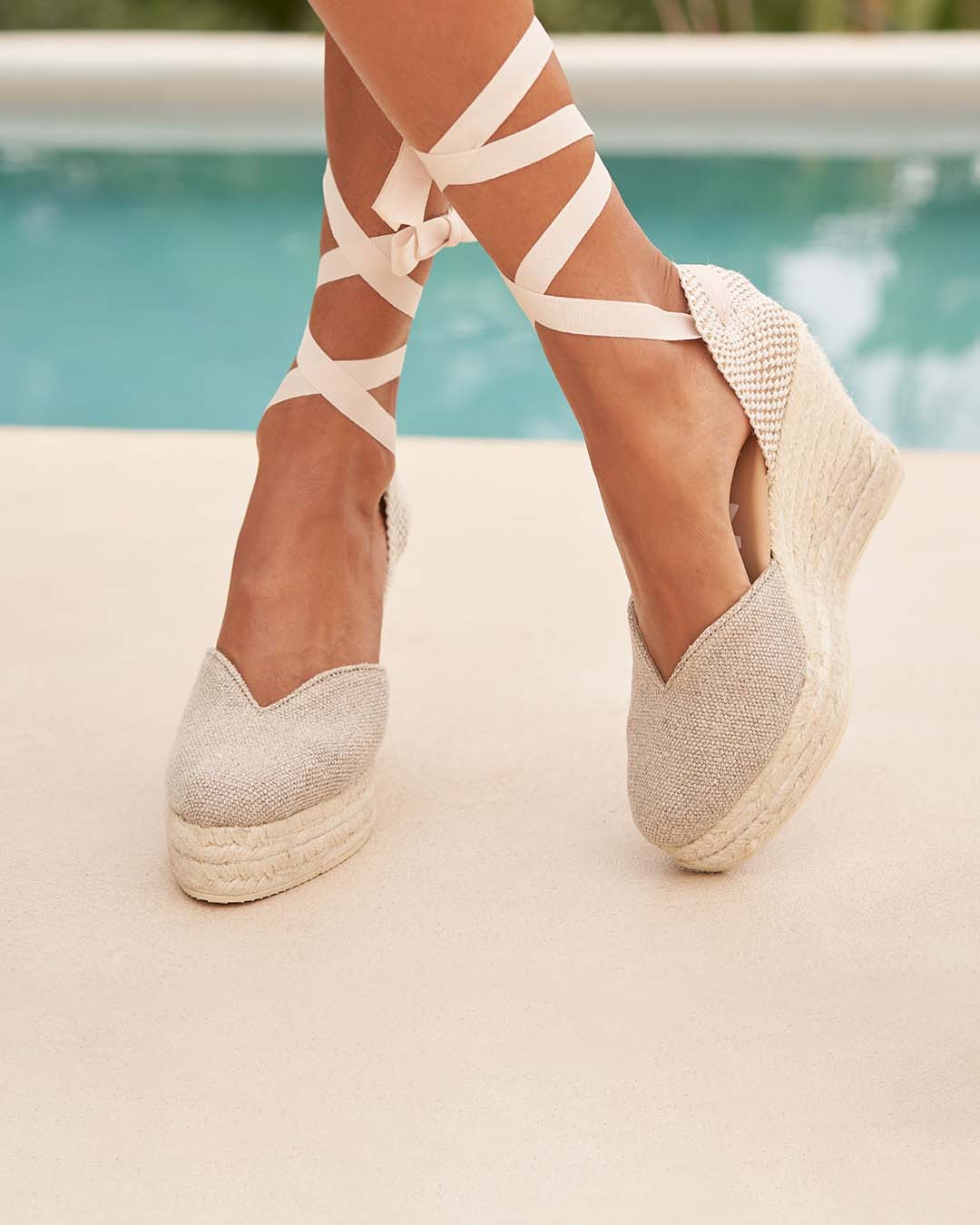Organic Hemp Heart-Shaped Wedge Espadrilles - O71WH - La Havana Natural - Image 5