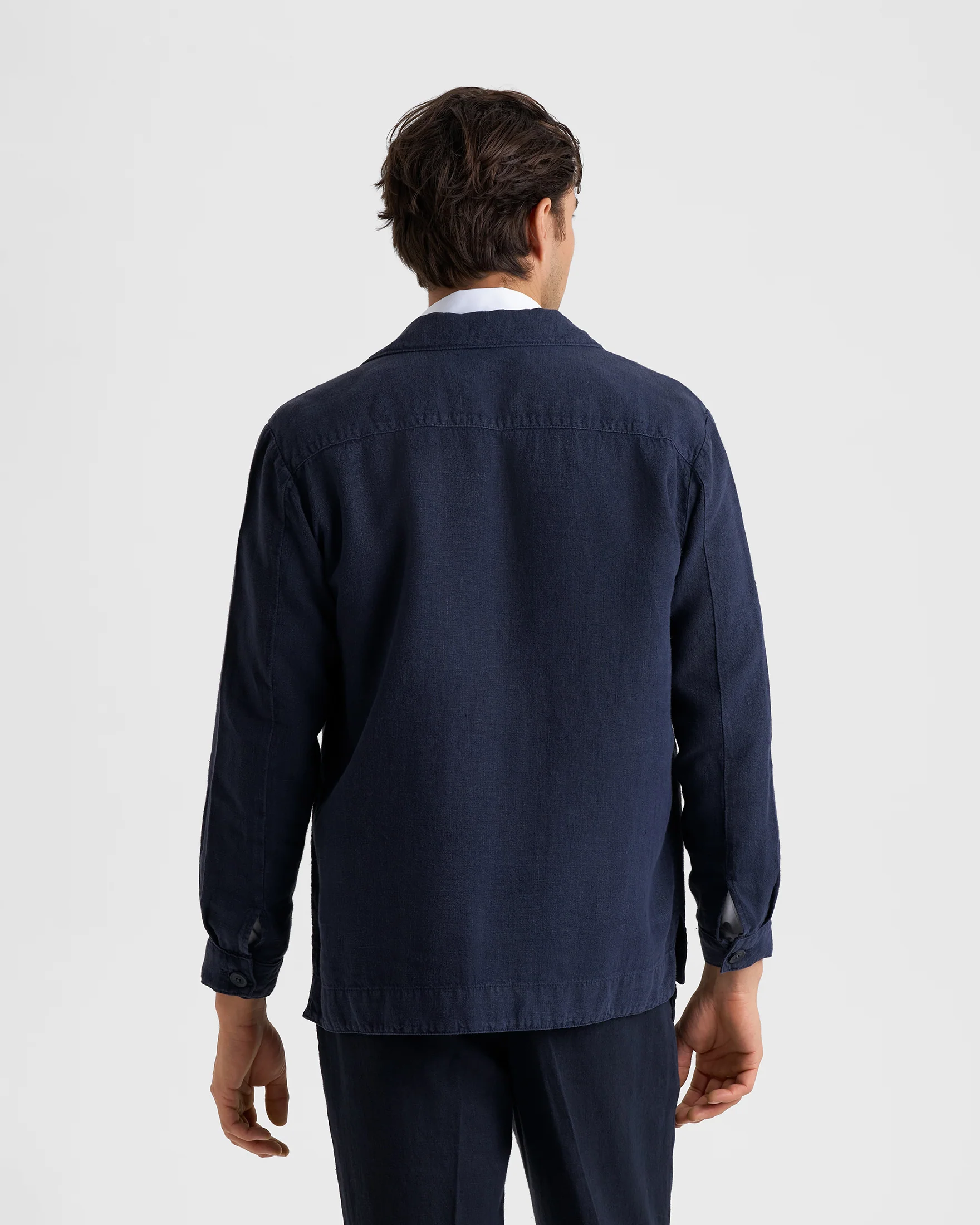 Irish Linen Savana Jacket - I15JJ - Night Blue - Image 4