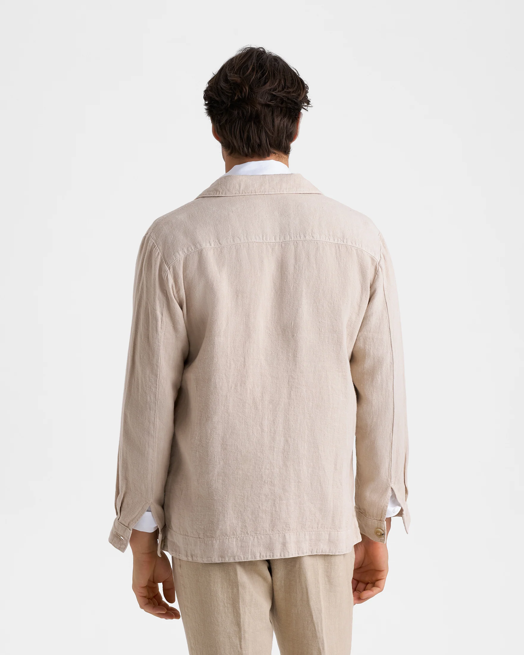 Irish Linen Savana Jacket - I32JJ - Sand - Image 4